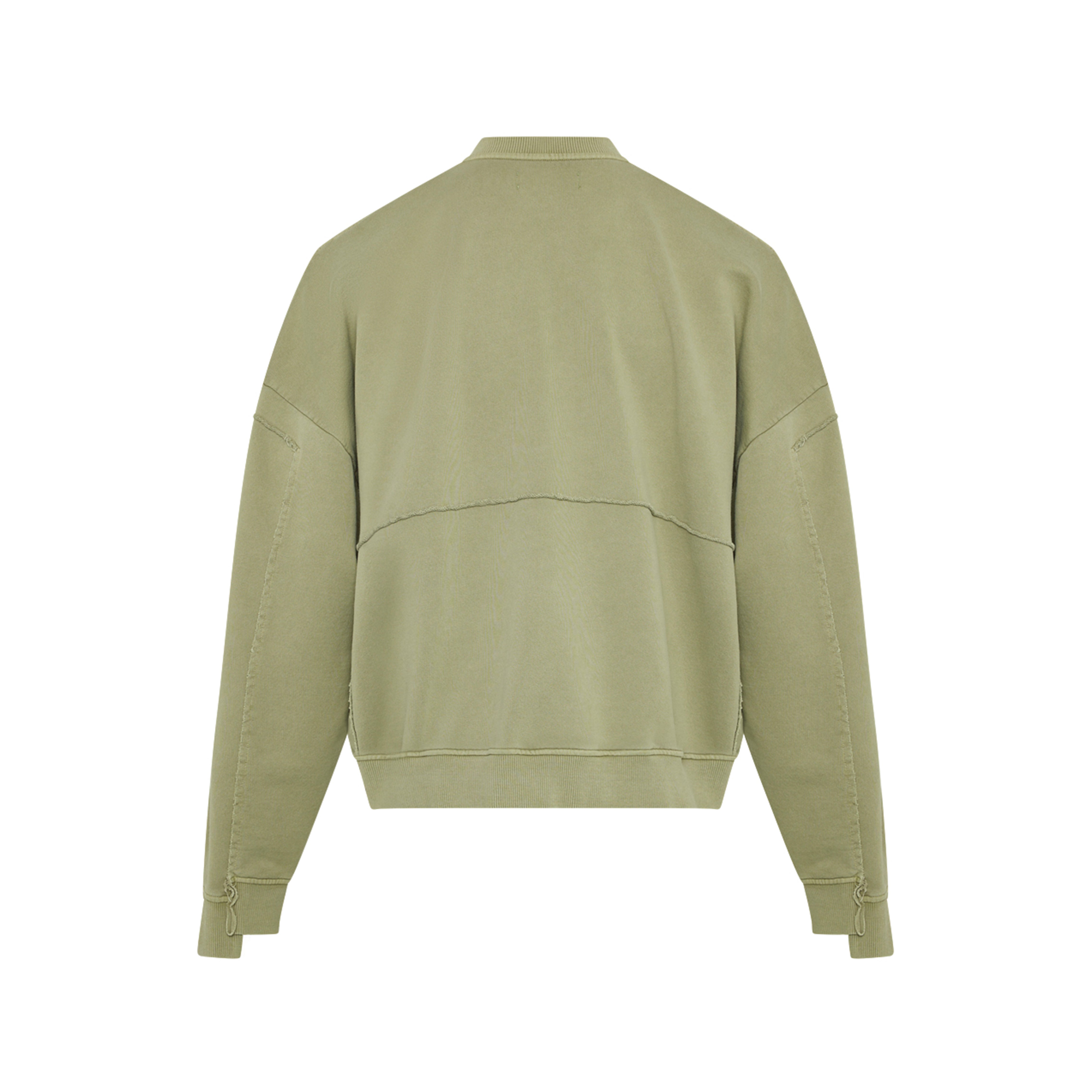 Martine Rose Zip Up Crew felpa salvia cotone