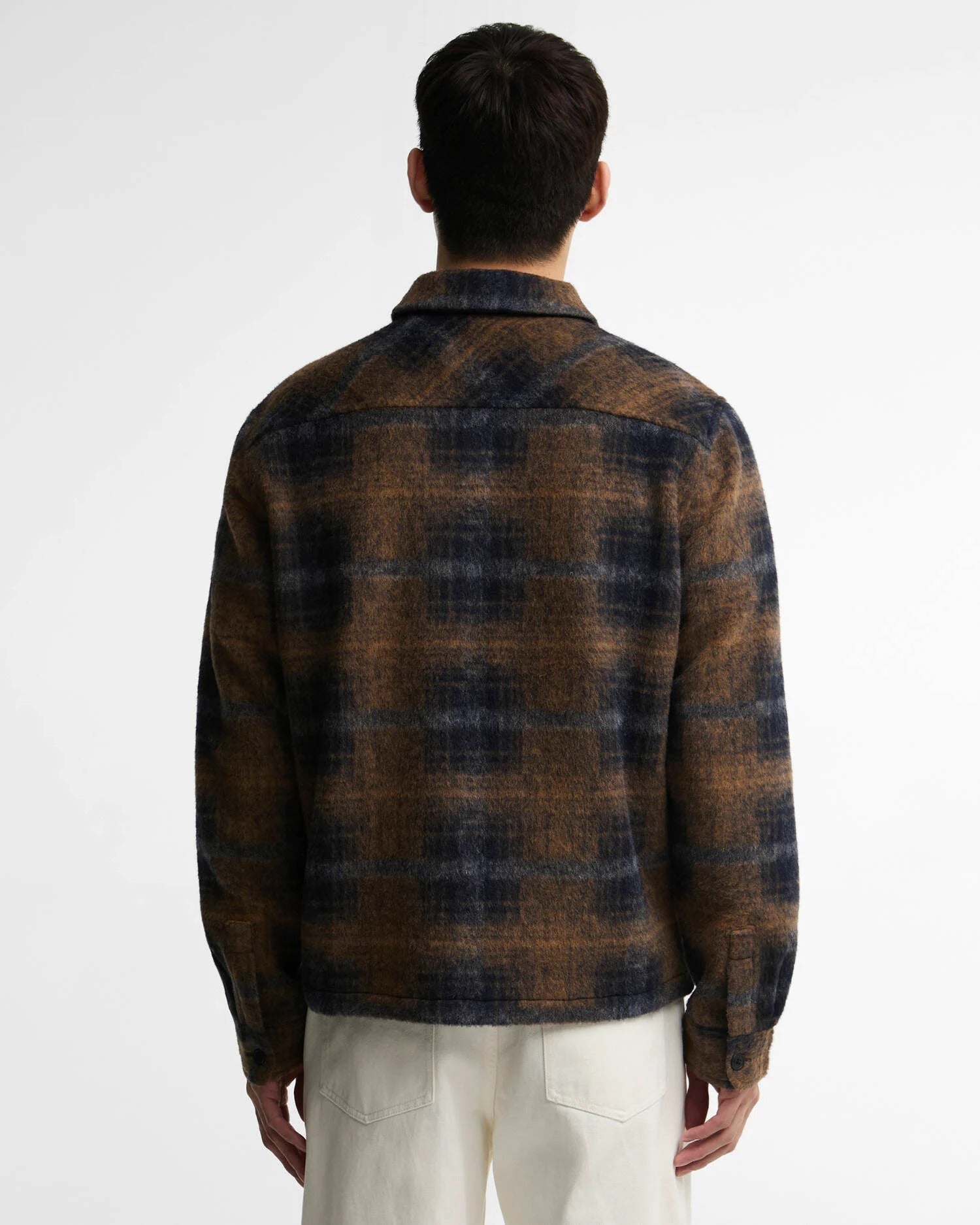Barbour Osvald MFL0229 camicia overshirt navy misto lana