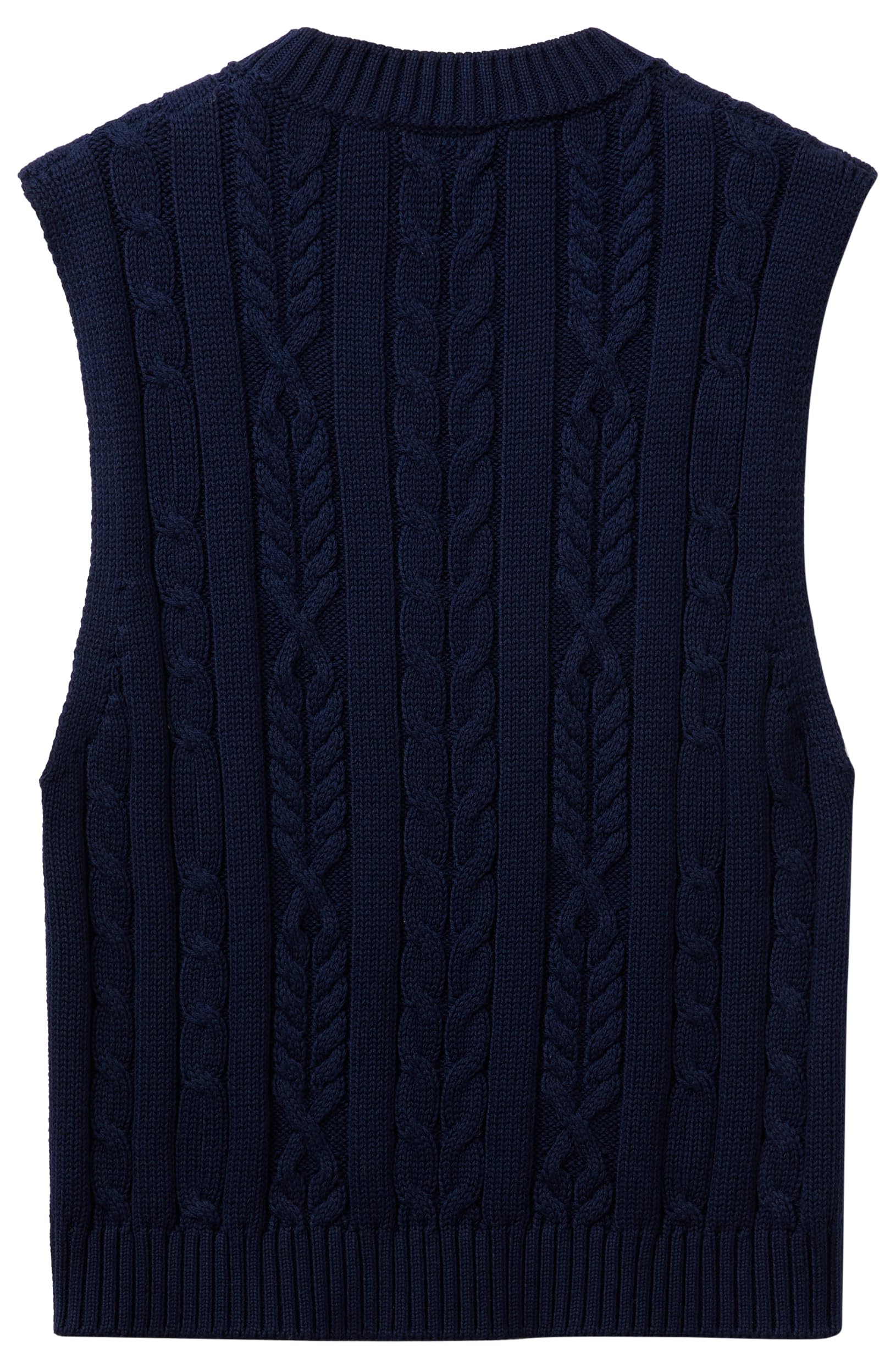 Benetton Gilet Cropped Girocollo Trecce Donna