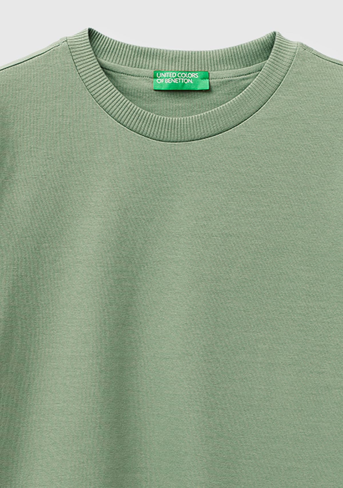 Benetton T-Shirt Donna Jersone Boxy Manica Gomito