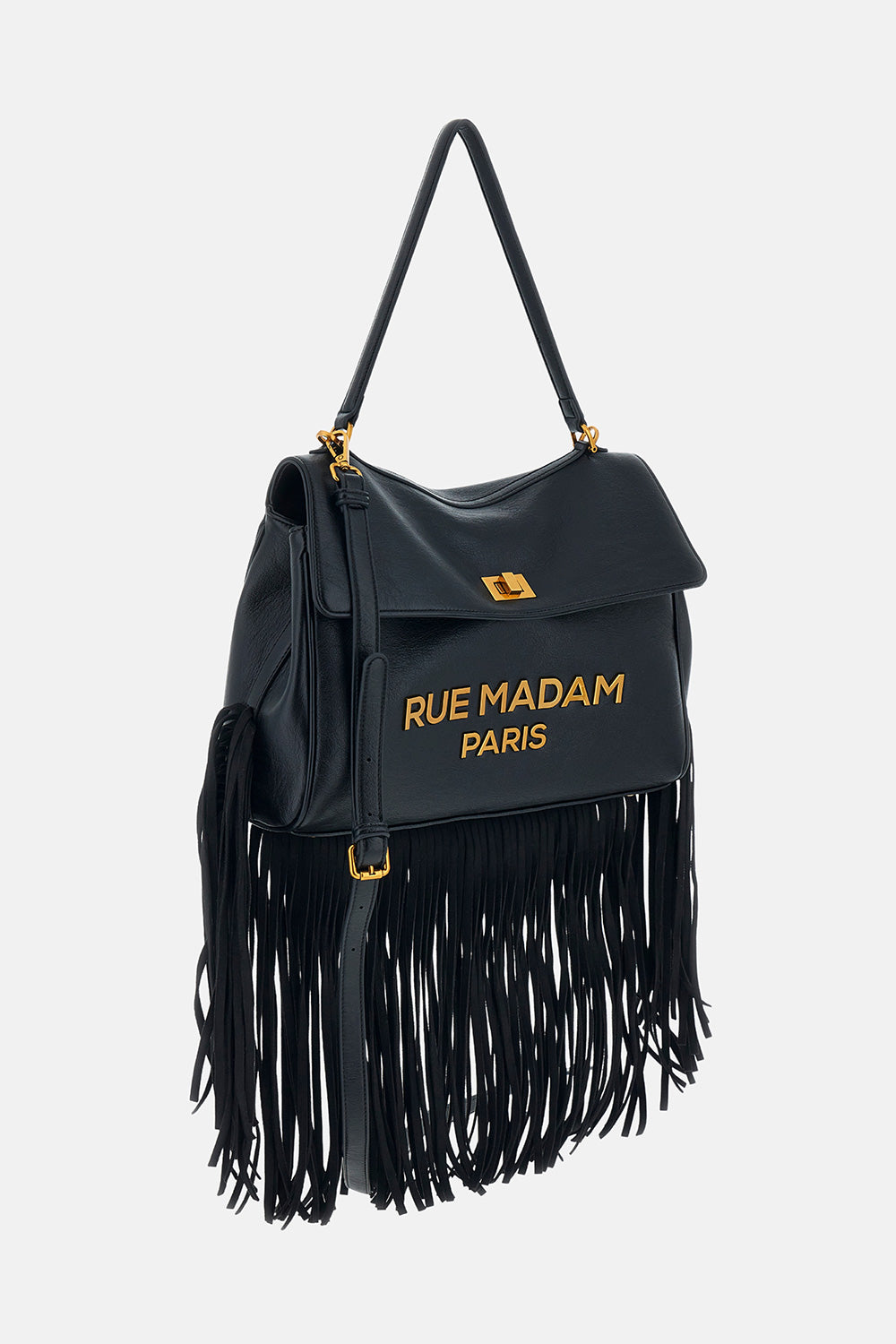 Rue Madam 1540 Les Jours XL Borsa Nera Frange