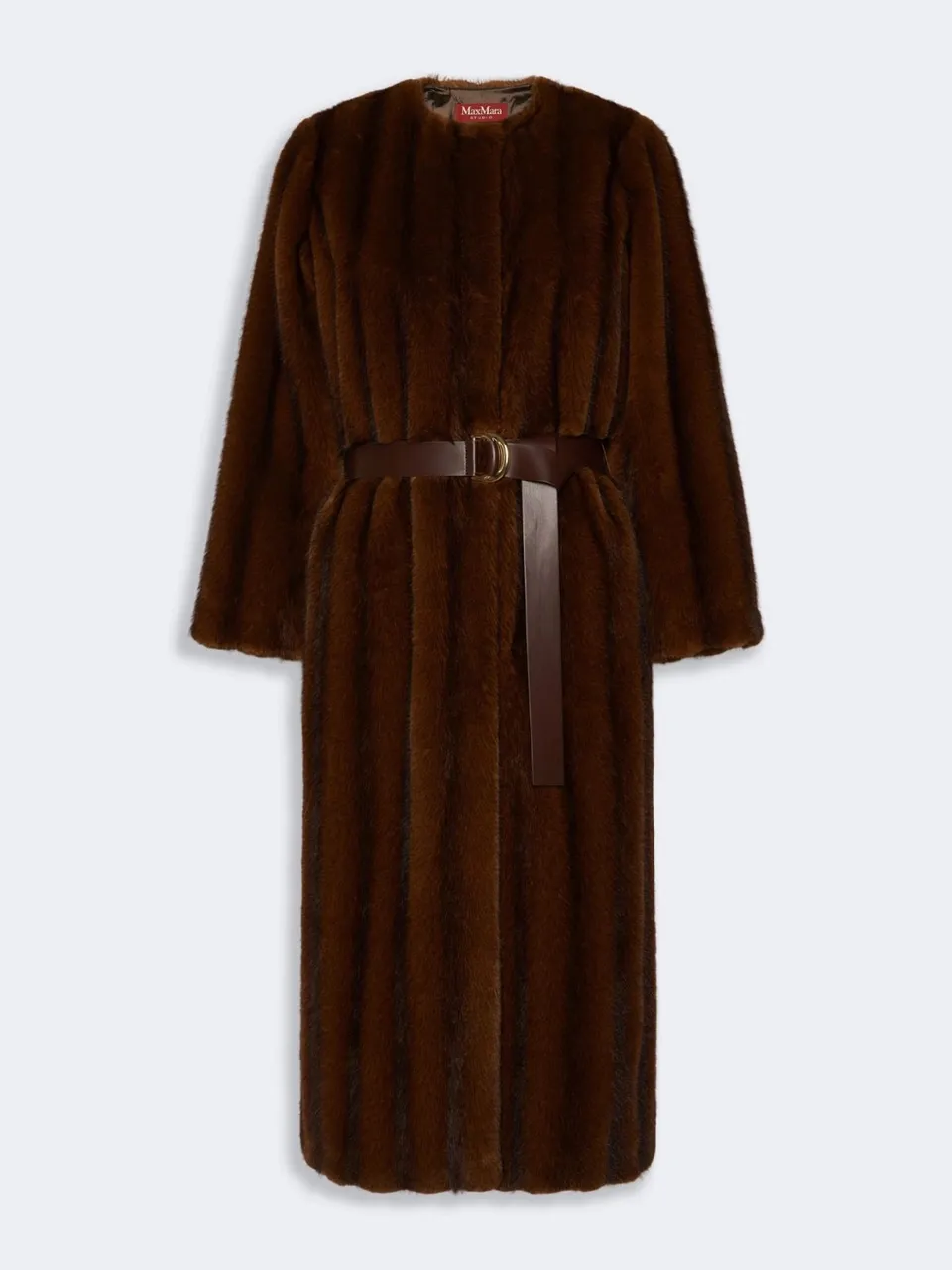 Max Mara Studio MSTORMA001 cappotto nocciola pelliccia