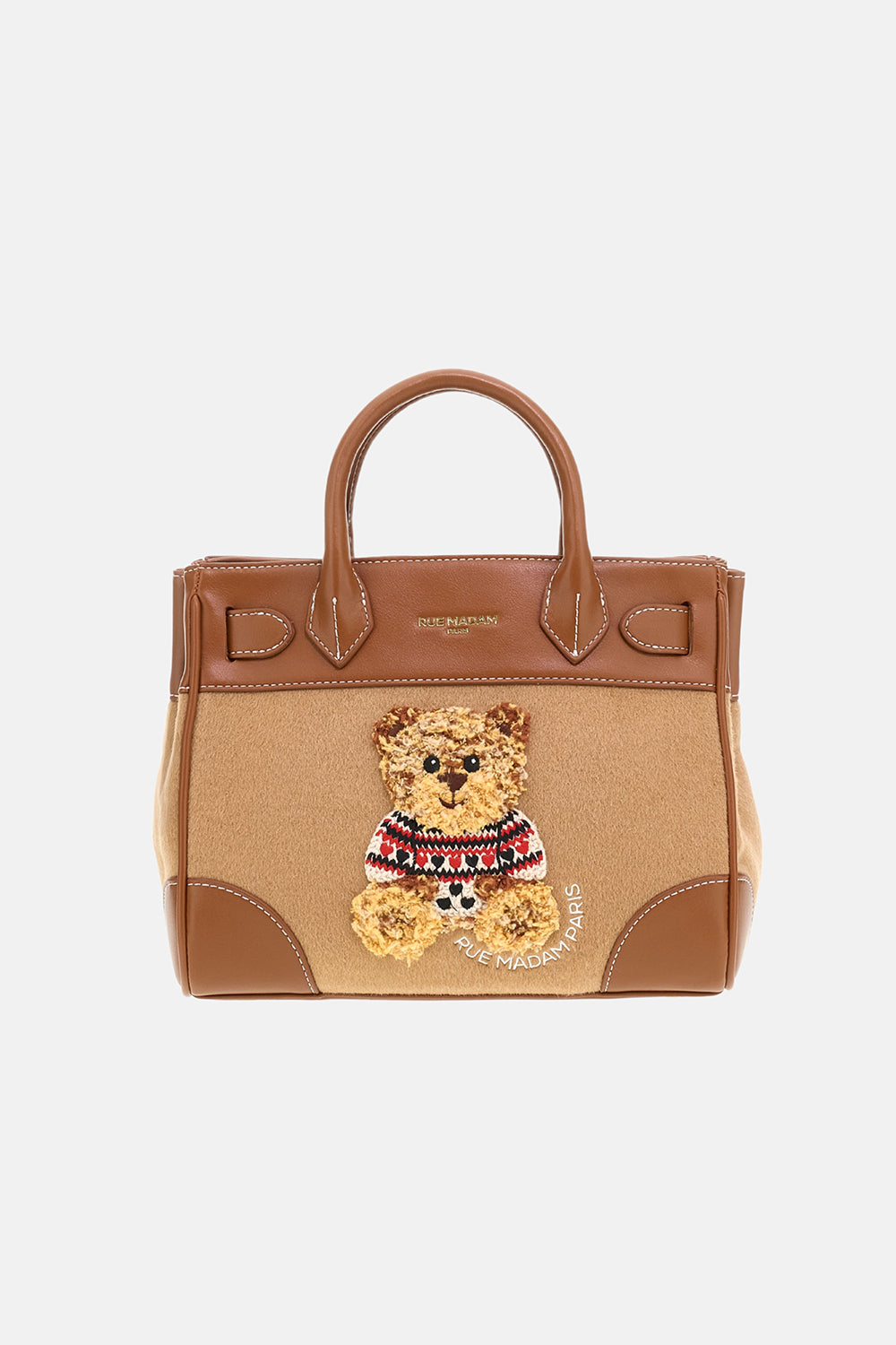 Rue Madam Marvin Love 1618 tote bag donna camel panno