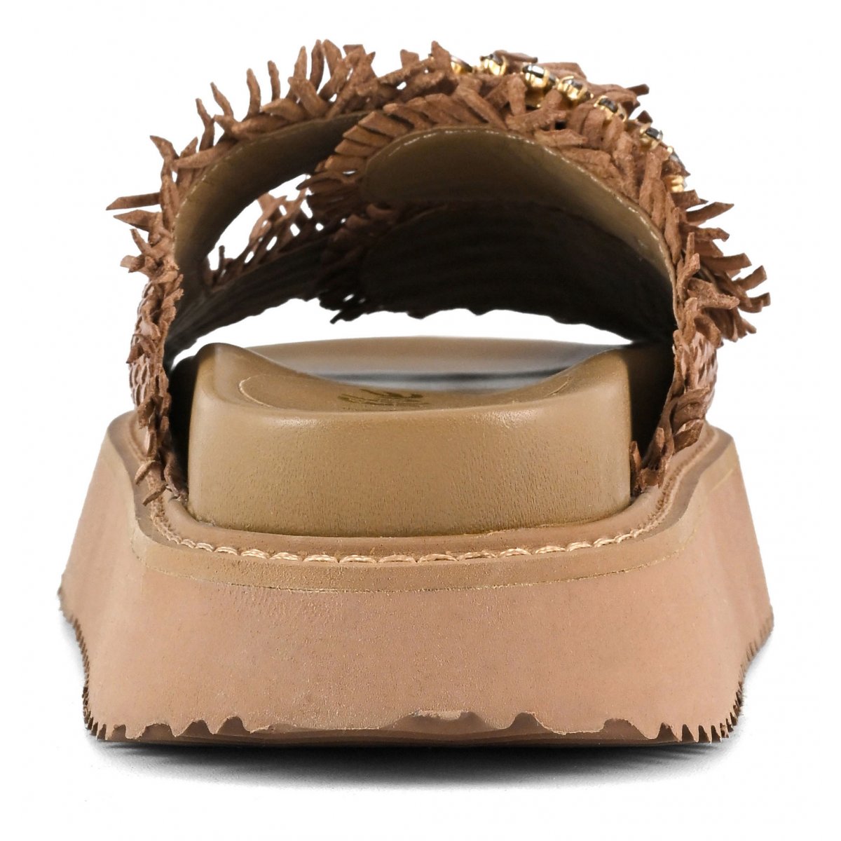 Coral Blue CB K225 02 sandalo gioiello donna Cognac platform
