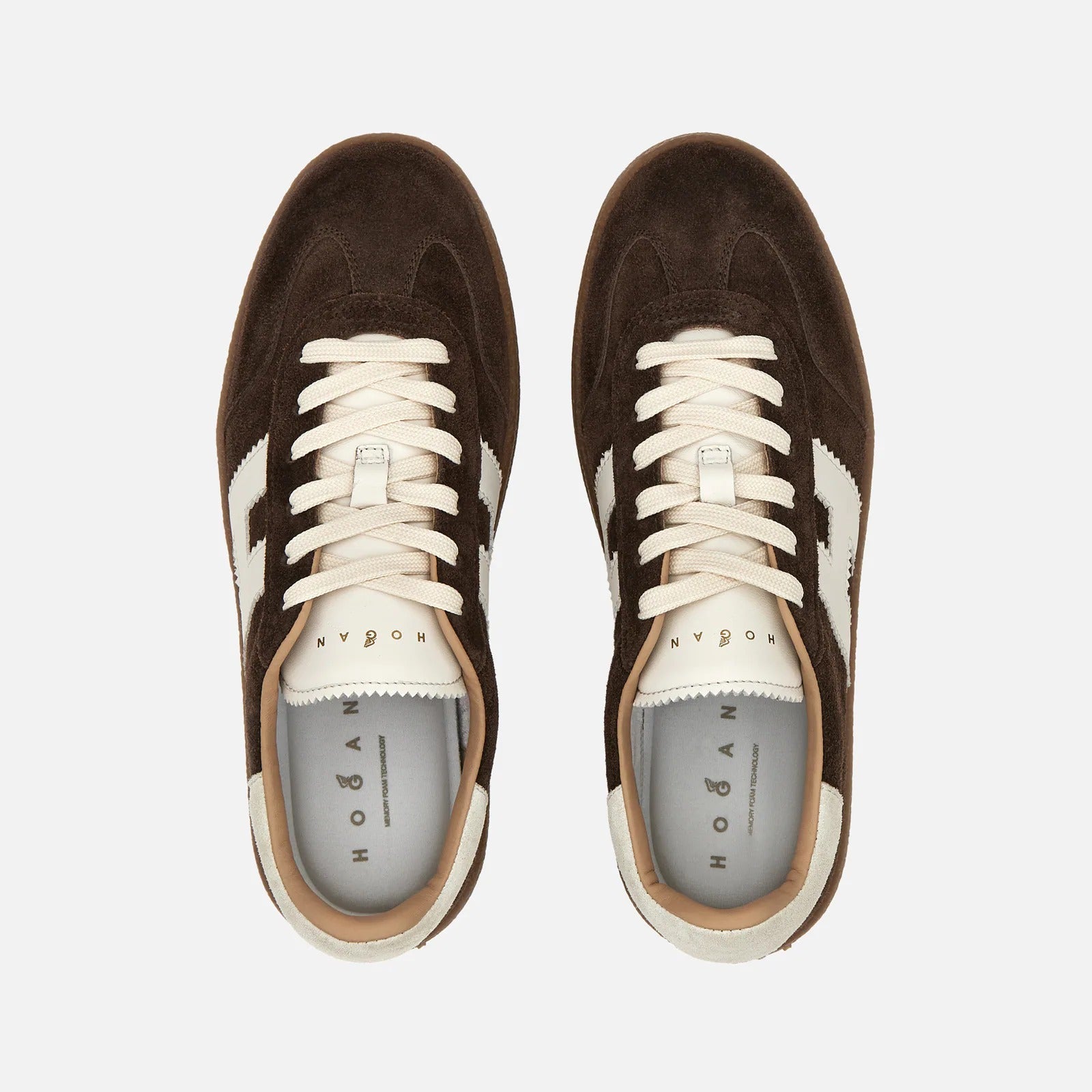 Hogan Cool H698 Sneakers Donna Marrone Scamosciata