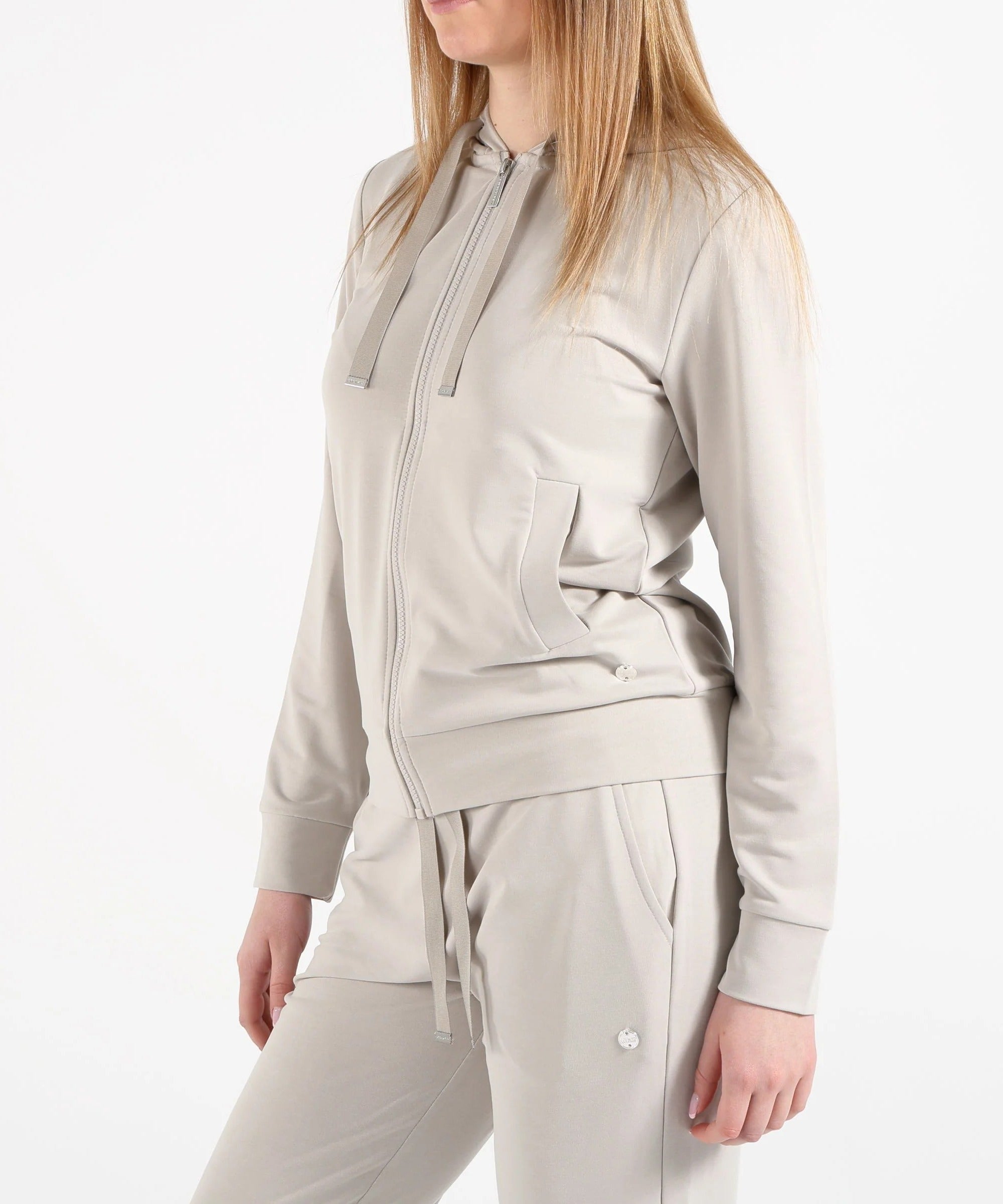 Colmar 9292 felpa donna beige canapa full zip modal