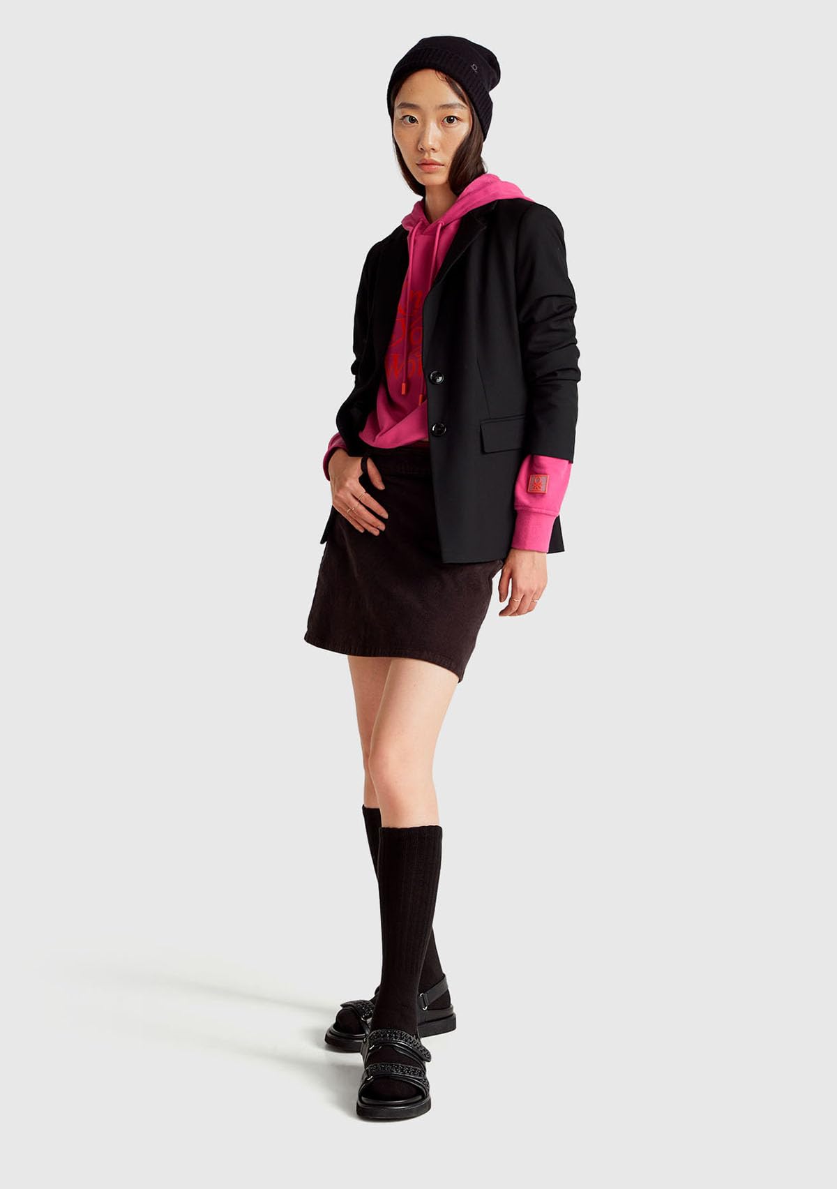 Benetton Gonne Minigonna Donna Velluto Cerniera