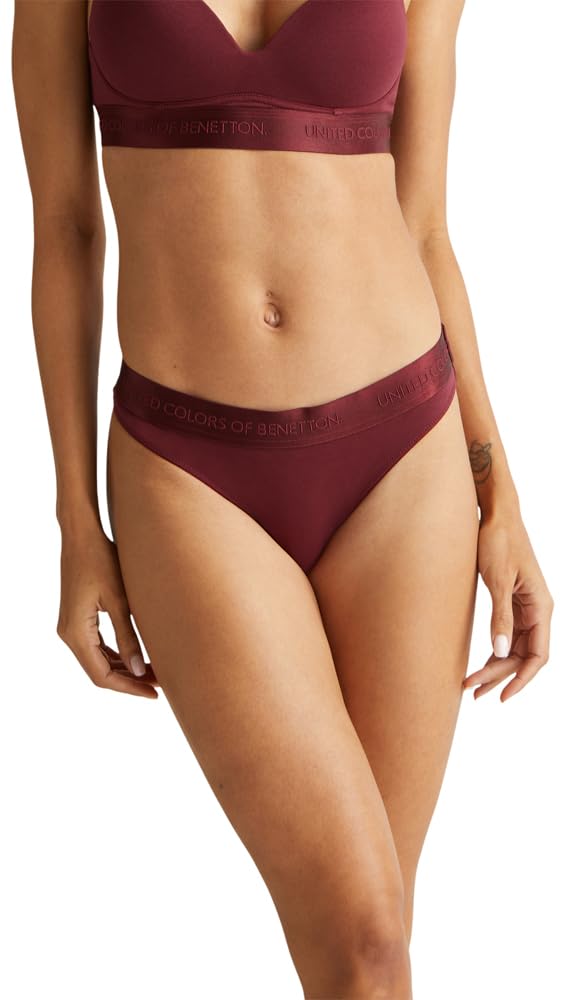Benetton Intimo Slip Donna 3op81s01m Cotone Organico