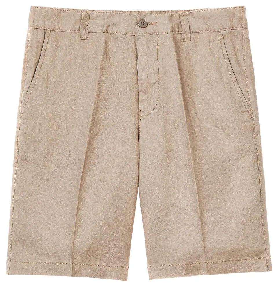 Benetton 4AGH59548 Bermuda Uomo 58 lino chino beige