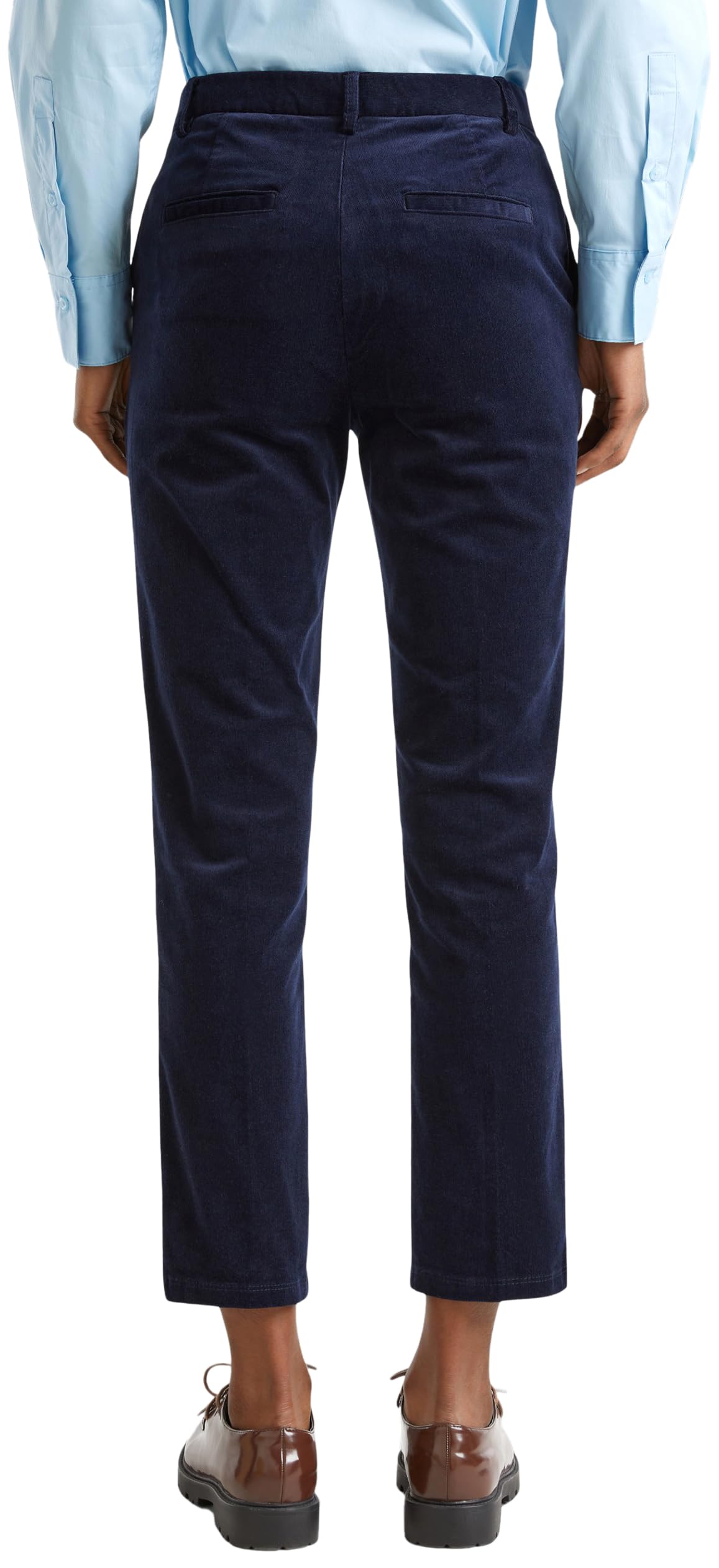 Benetton 4MIQDF07W pantaloni donna blu tinta unita