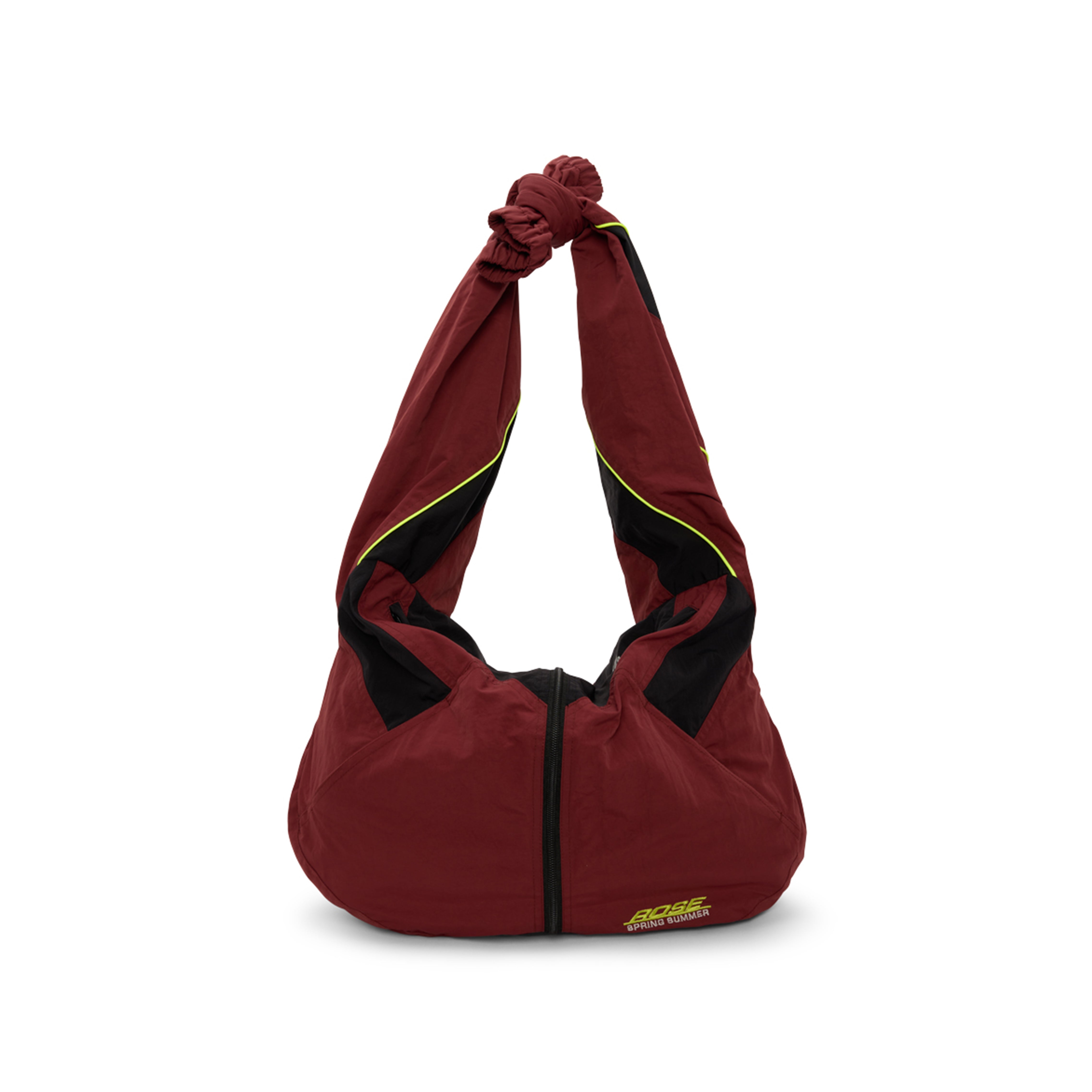 Martine Rose Track Jacket borsa tote burgundy cerniera