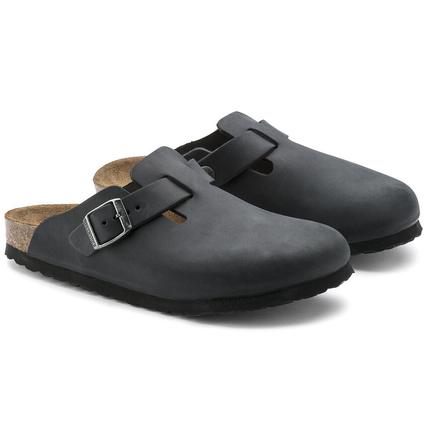Birkenstock Boston 059463 ciabatta pelle black unisex