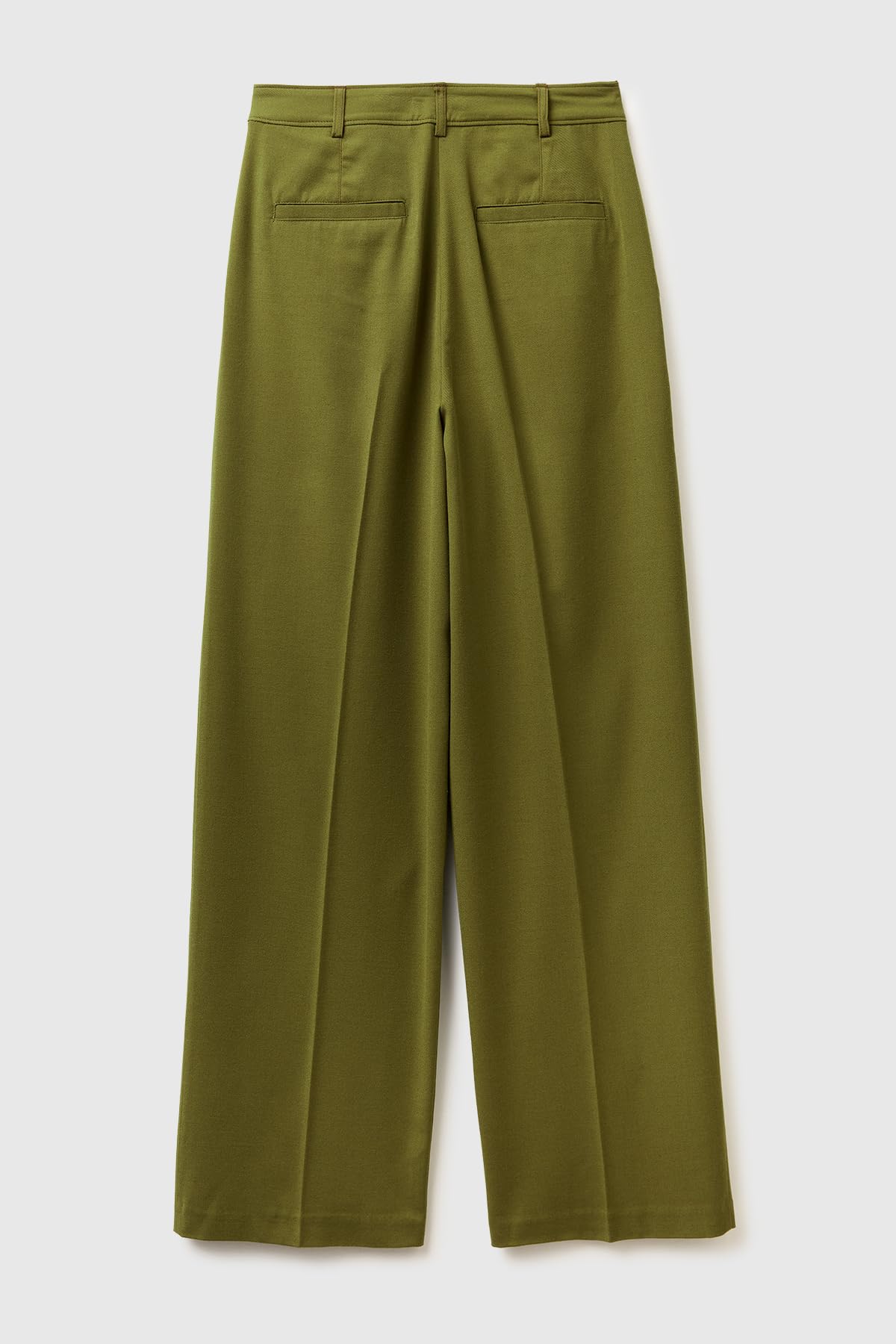 Benetton Pantaloni Donna Fresco Lana Taglia 42 Regular Fit