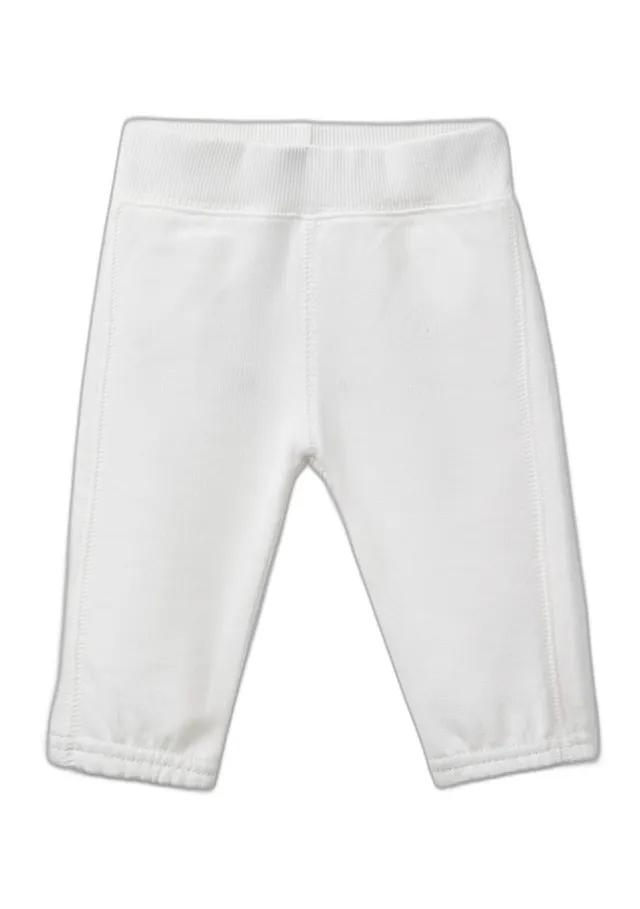 Benetton 3J70AF01L pantalone neonato cotone bianco 50