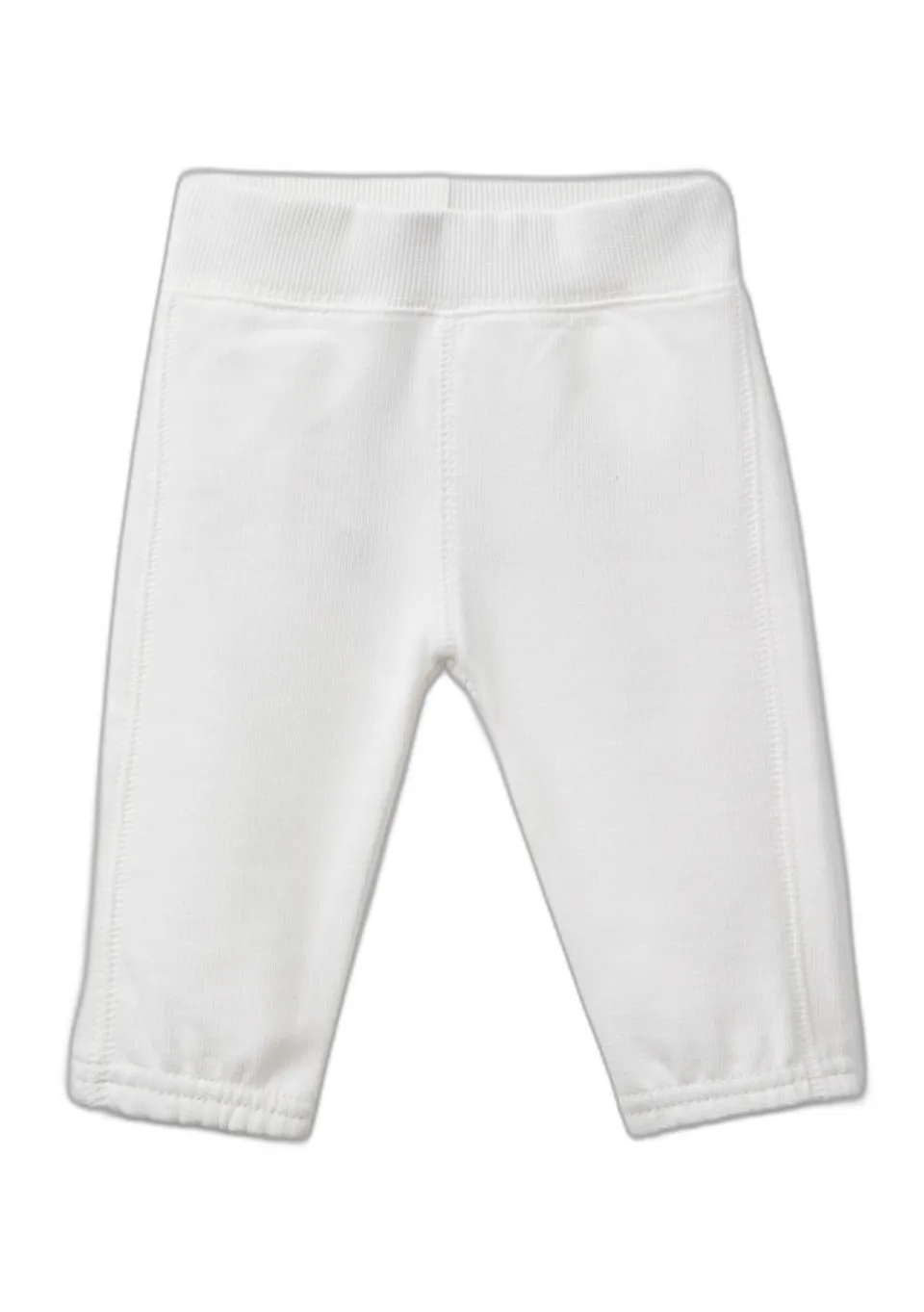 Benetton 3J70AF01L pantalone neonato cotone bianco 50
