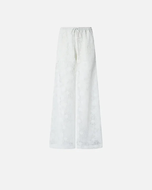 Pinko Laurie 106662 A381 Pantalone Pizzo Bianco Regular