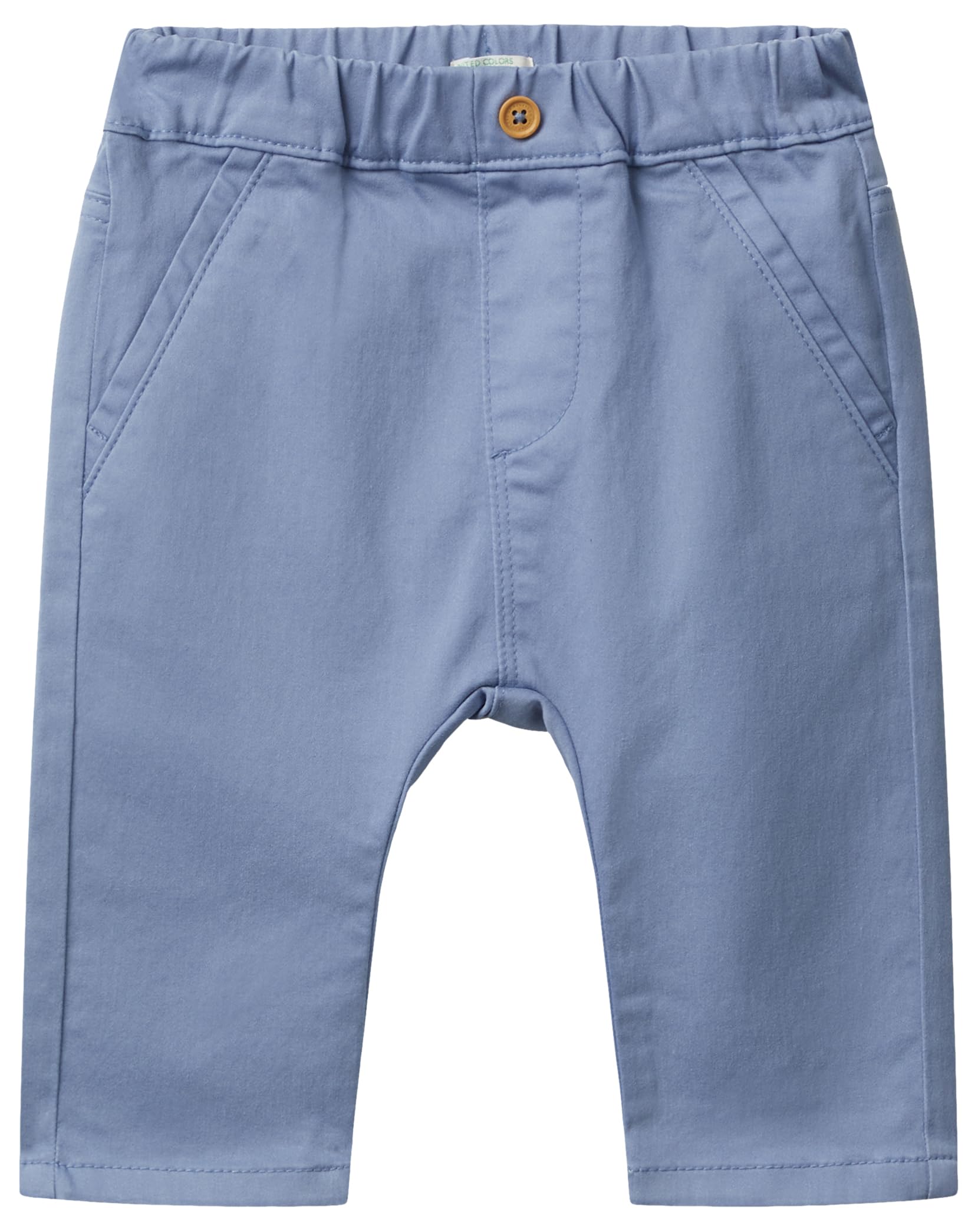 Benetton 4AU0AF018 Pantalone Cotone Blu 86 Bimbo Coniglietto
