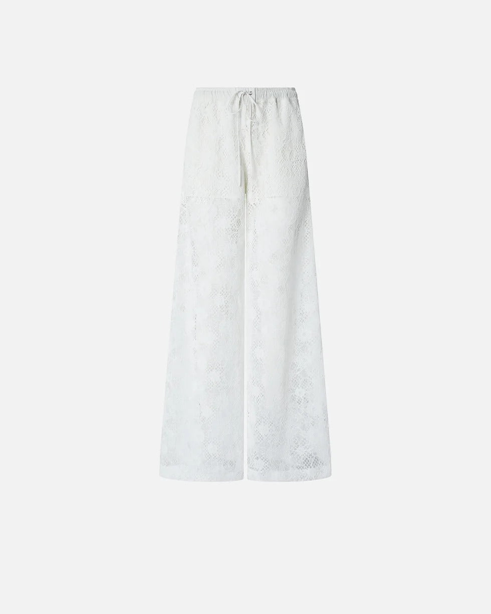 Pinko Laurie 106662 A381 Pantalone Pizzo Bianco Regular