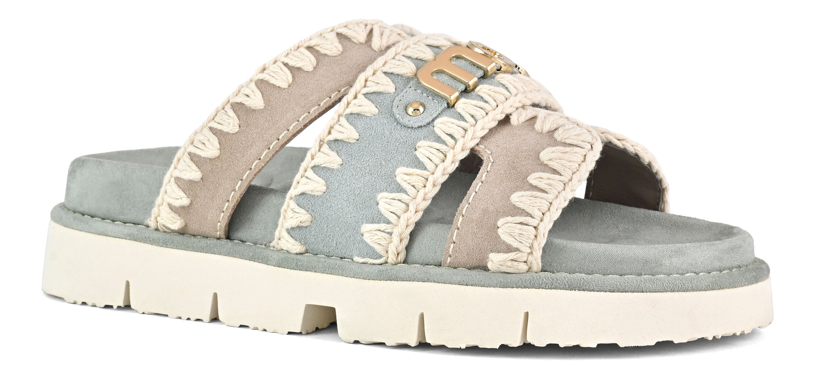 Mou Bio Bicolor SW461014A sandalo donna Tea camoscio