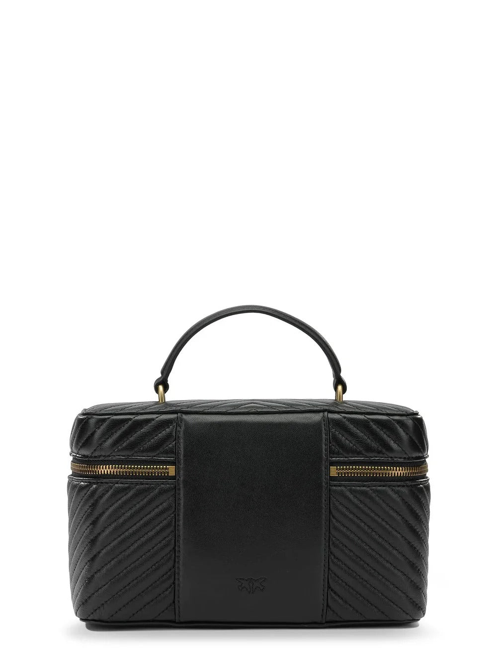 Pinko 106348 A0GK Beauty Case Nero Antique Gold Nappa