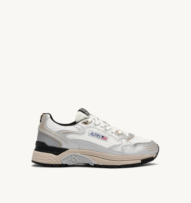 Autry Hyperway Low HYLM sneakers uomo Silver pelle mesh