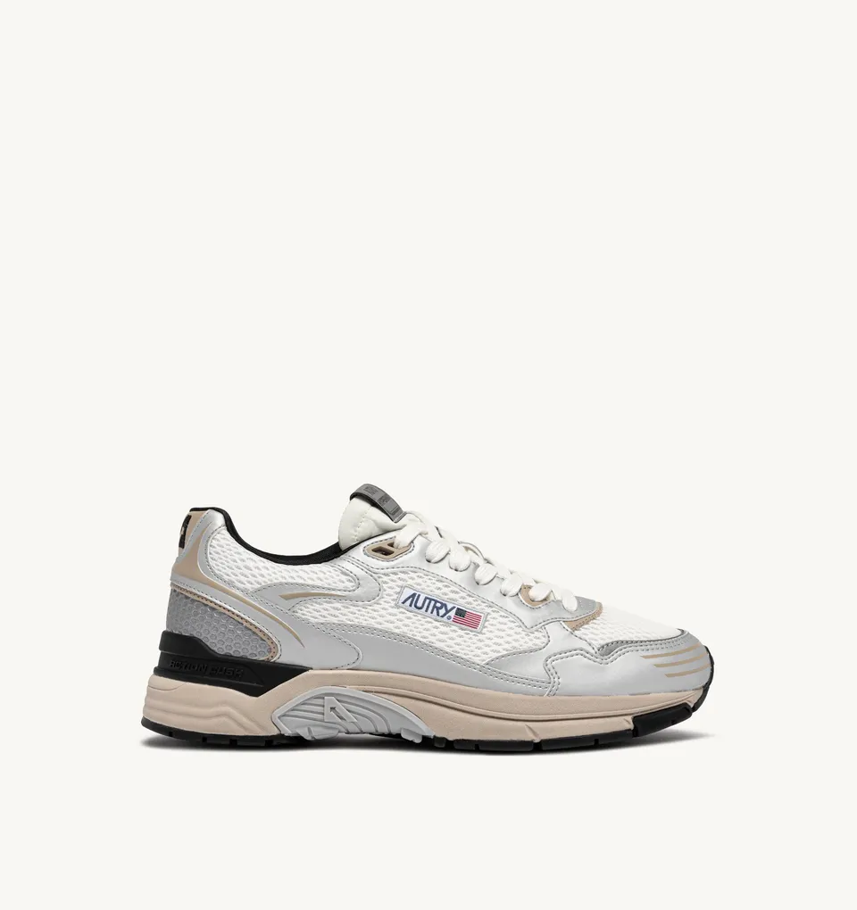 Autry Hyperway Low HYLM sneakers uomo Silver pelle mesh