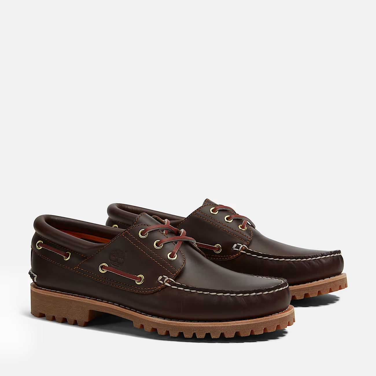 Timberland Authentic 3-Eye Lug TB030003 scarpa barca marrone pelle