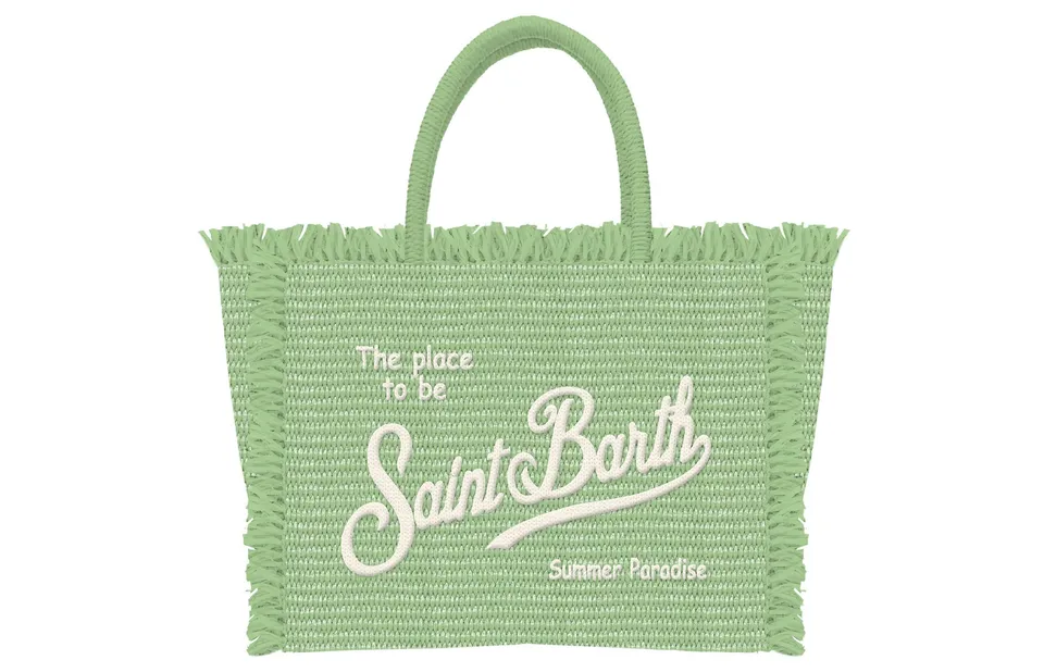 MC2 Saint Barth Vanity Mini Straw borsa paglia verde