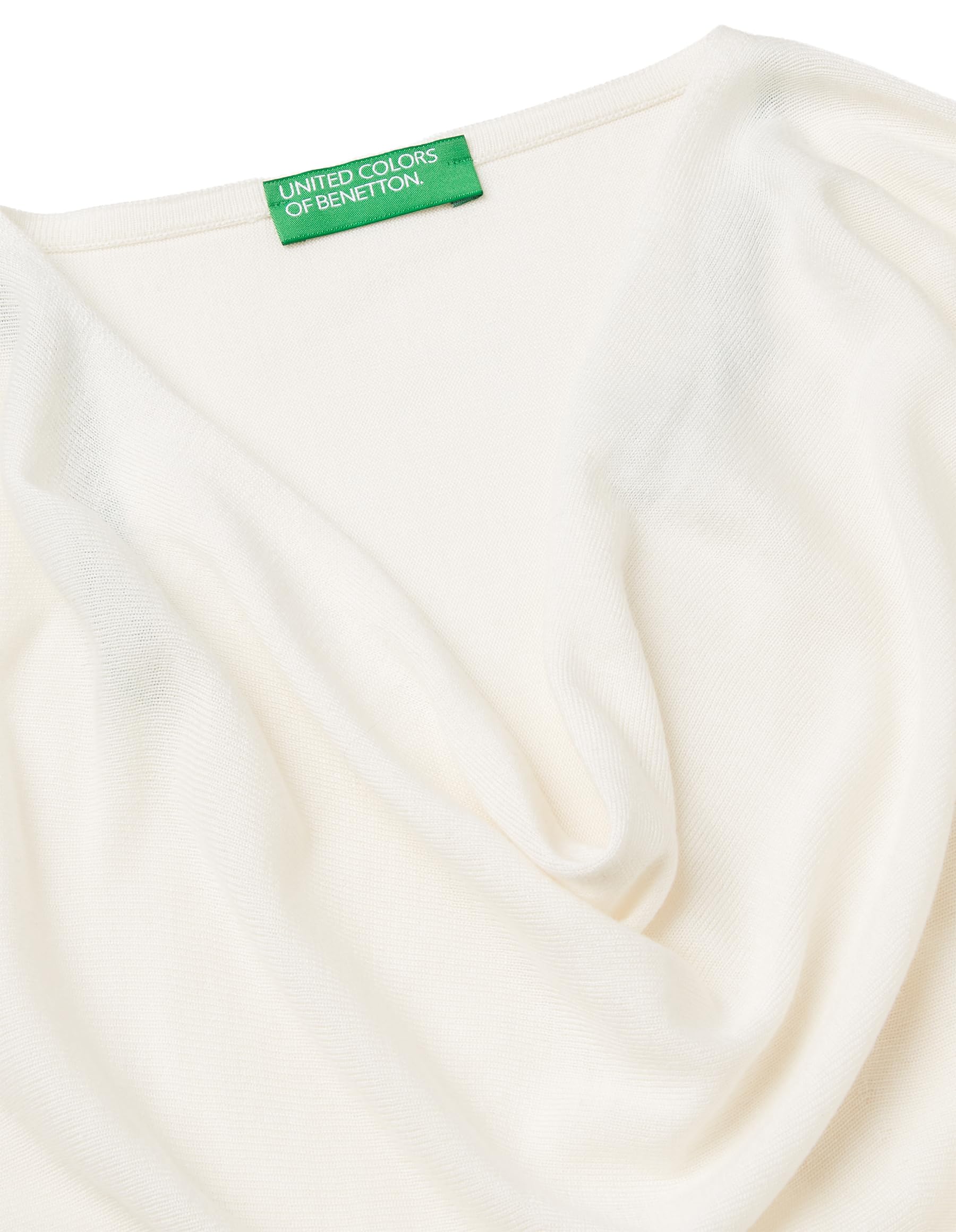 Benetton Maglieria Maglia Scollo Barca Drappeggiata
