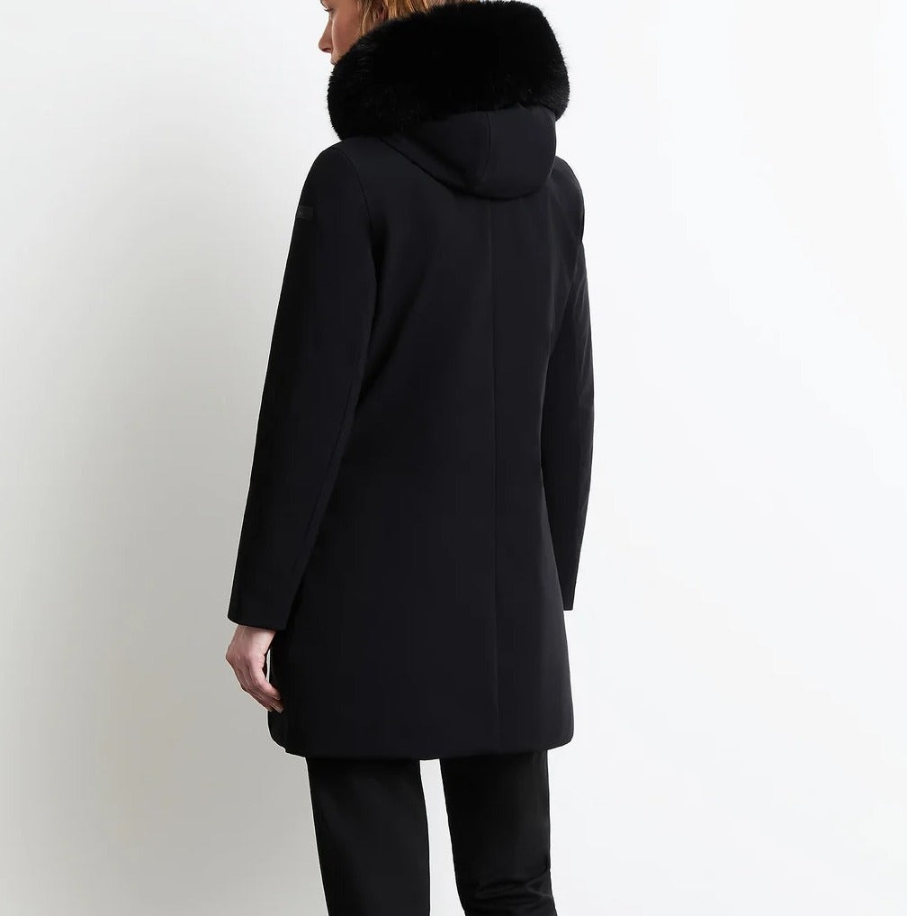 Rrd Surflex Winter Long Fur W26502F giacca donna Black piuma