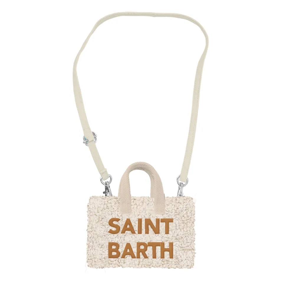 MC2 Saint Barth Phone Bag Teddy porta cellulare panna teddy