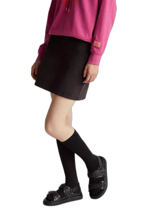 Benetton Gonne Minigonna Donna Velluto Cerniera