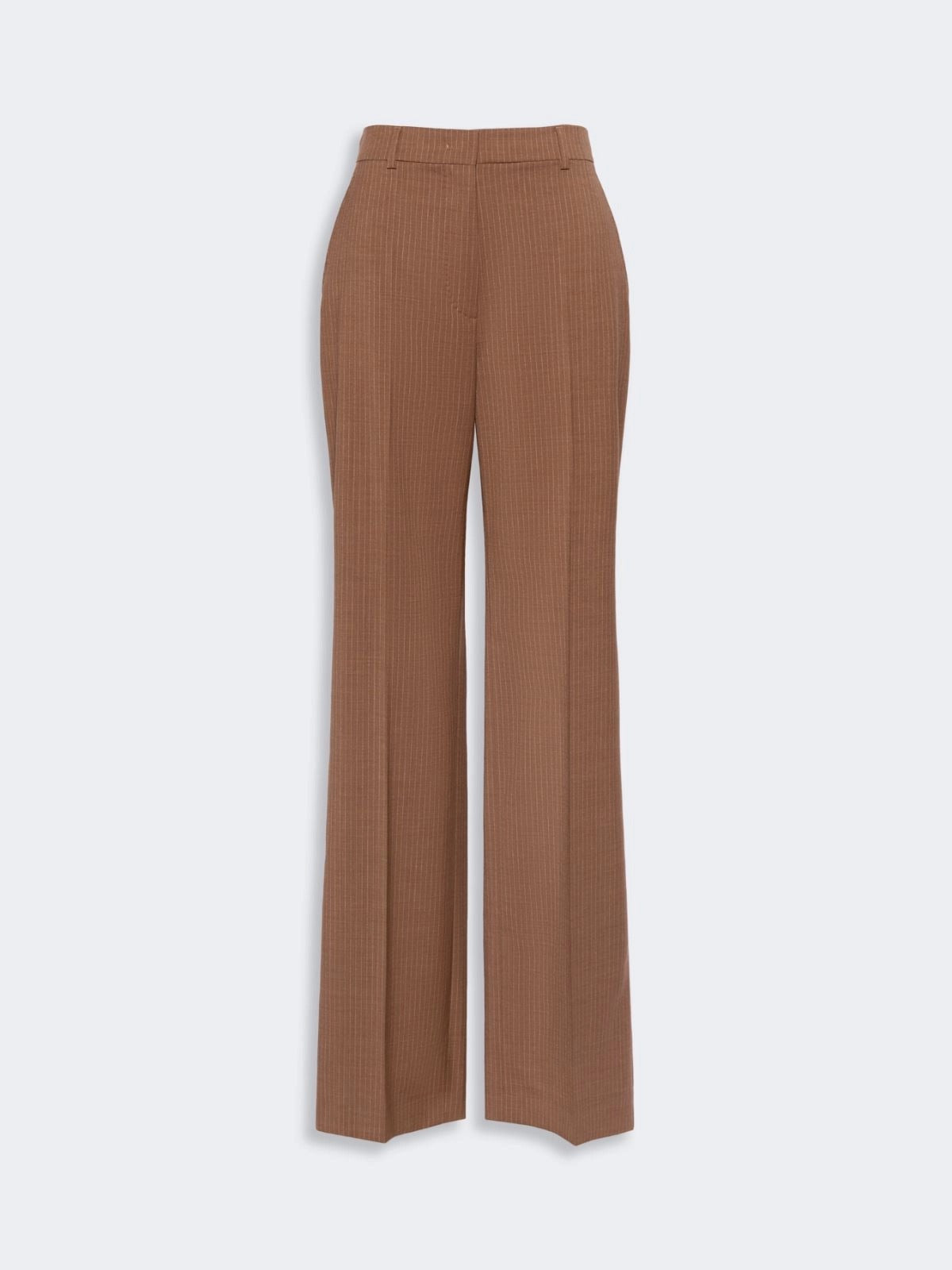 Max Mara Studio Cambusa Pantalone Cammello Lana Gessato