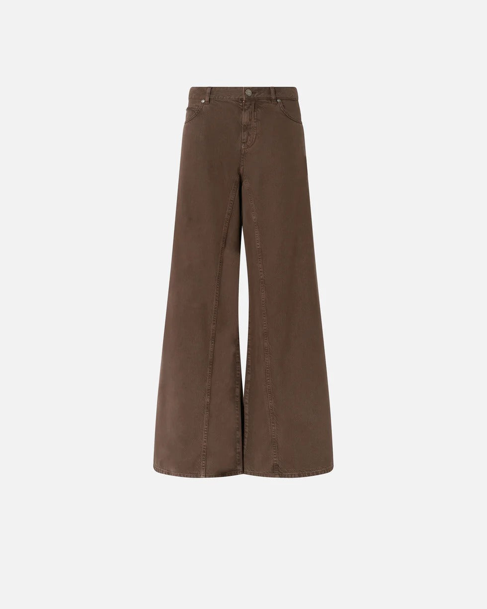 Pinko Winoma 106228 A32P jeans wide leg marrone