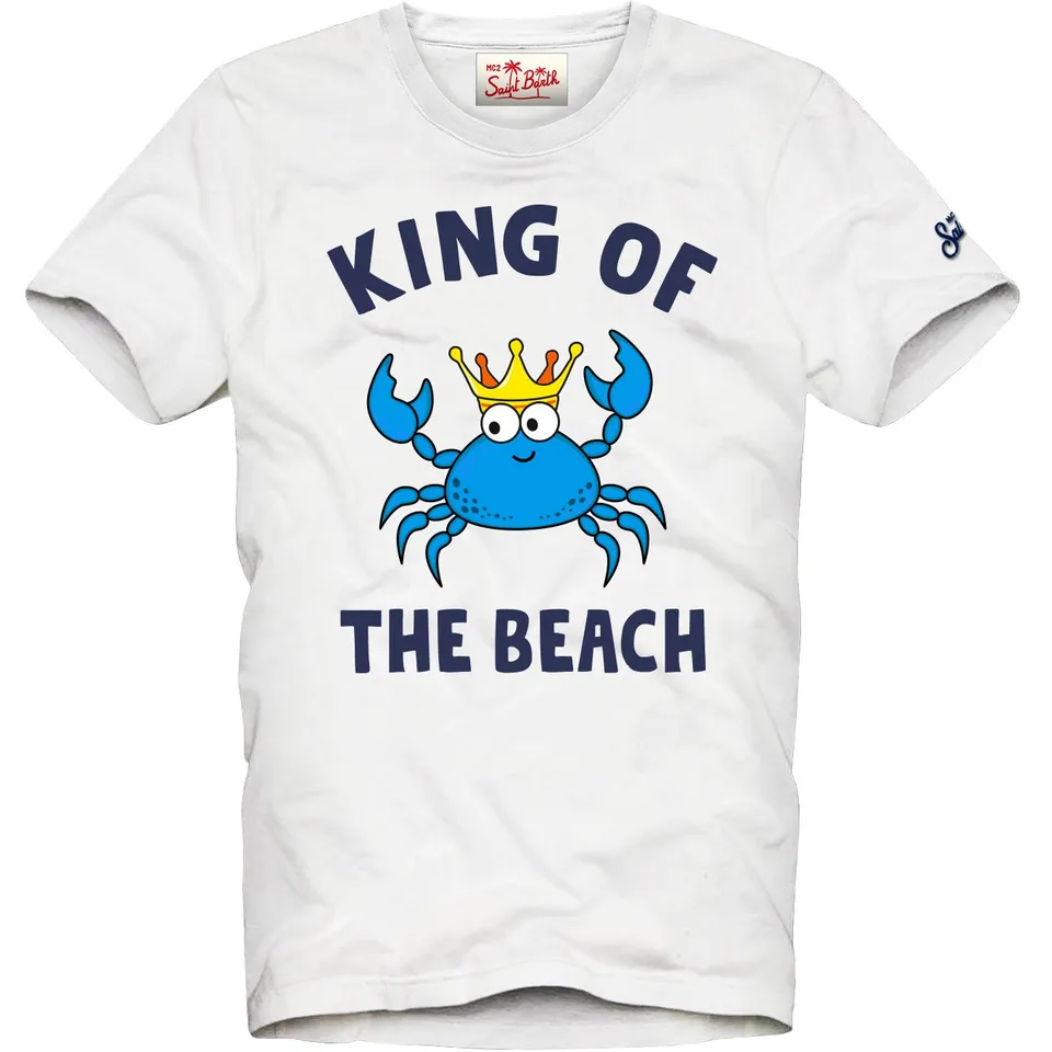 MC2 Saint Barth Denver Jr t-shirt bambino bianco cotone