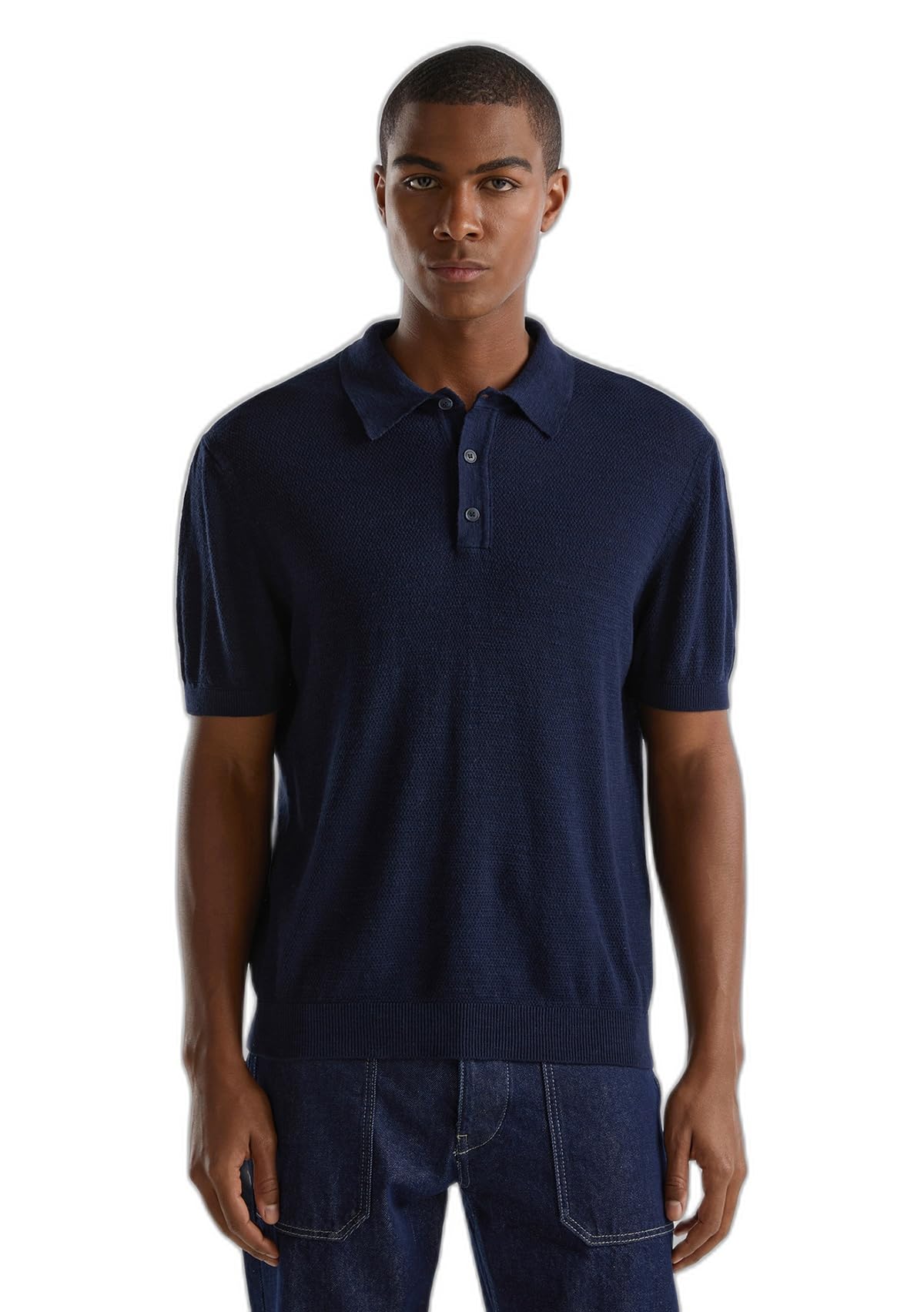 Benetton Polo 105GU300Z Maglia Uomo Cammello Regular