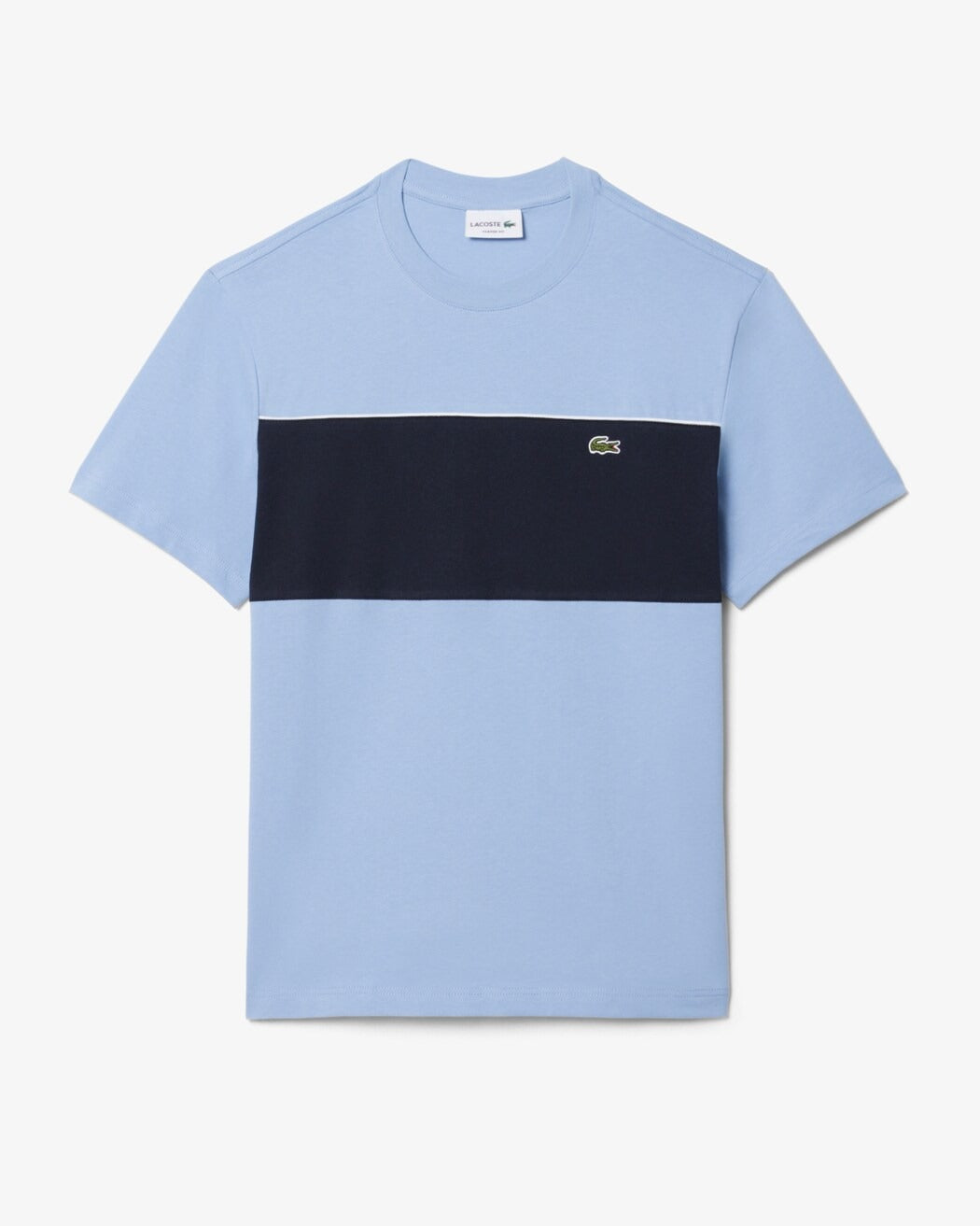 Lacoste TH0896 t-shirt uomo bleu clair color block