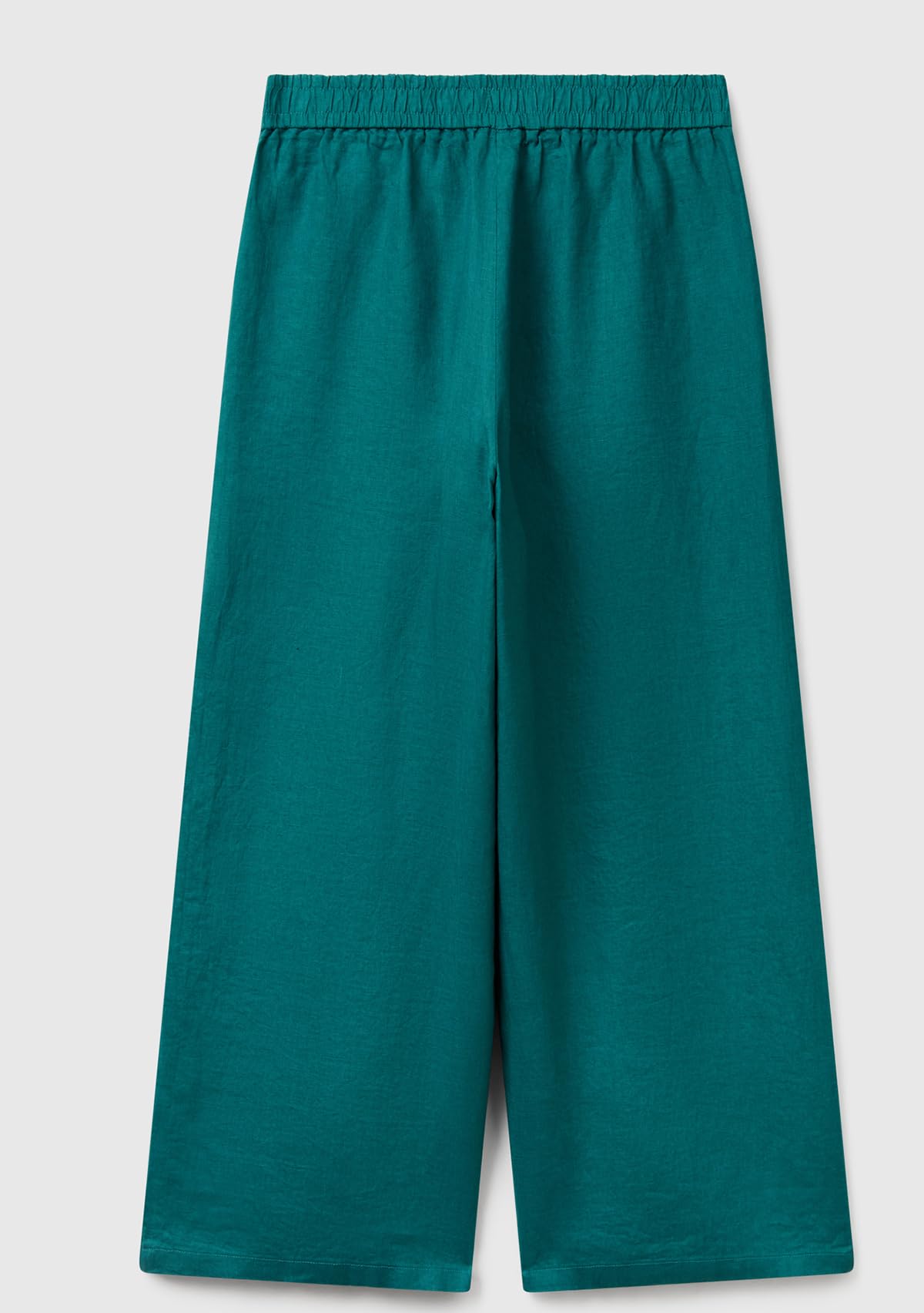 Benetton 4aghdf09g Pantaloni Donna Lino Blu Notte 016