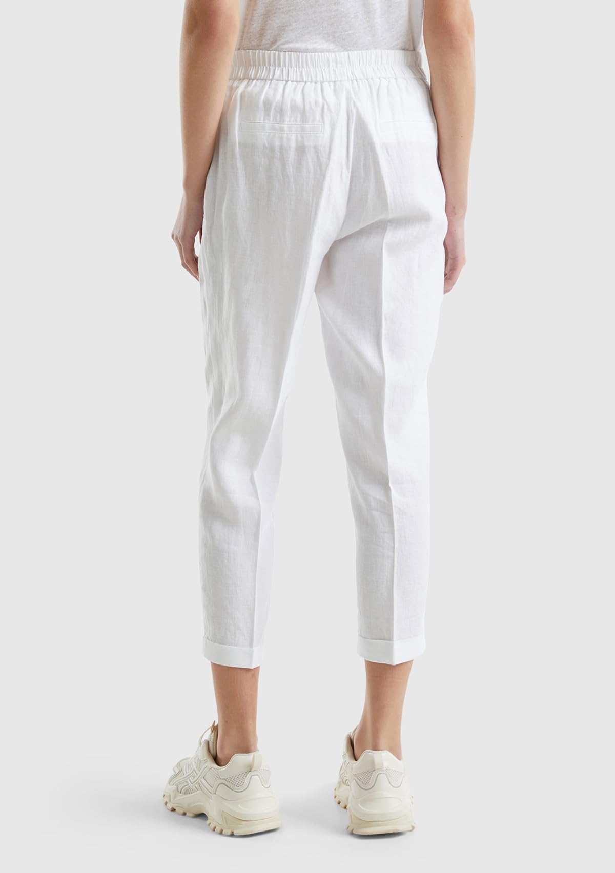 Benetton 4agh558x5 Pantaloni Donna Bianco Ottico