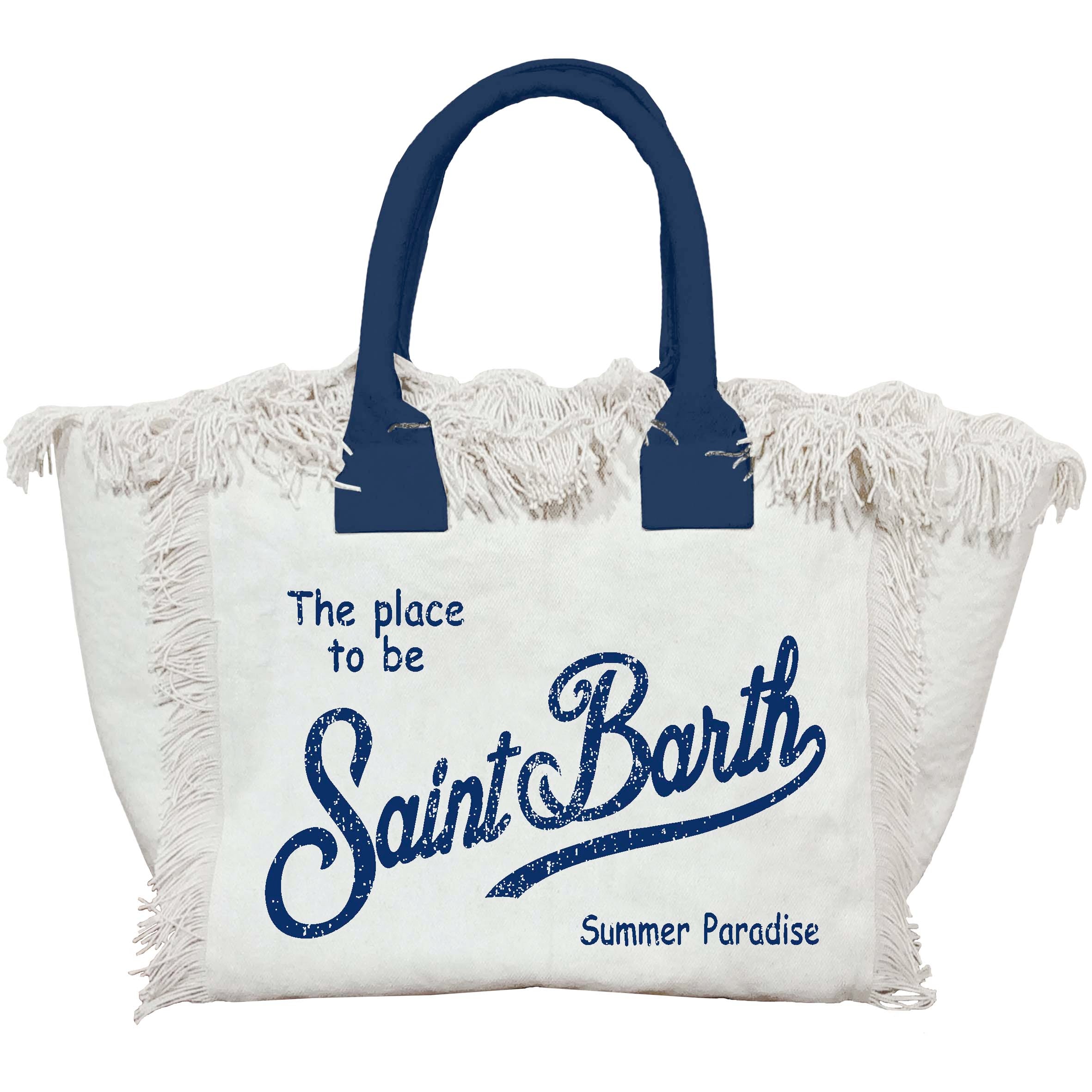 MC2 Saint Barth Vanity borsa panna navy canvas