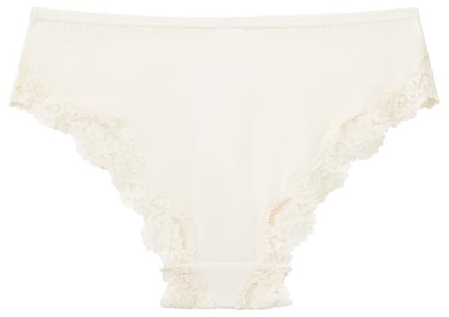 Benetton Slip Donna Mutandine Elastiche con Pizzo Sgambato