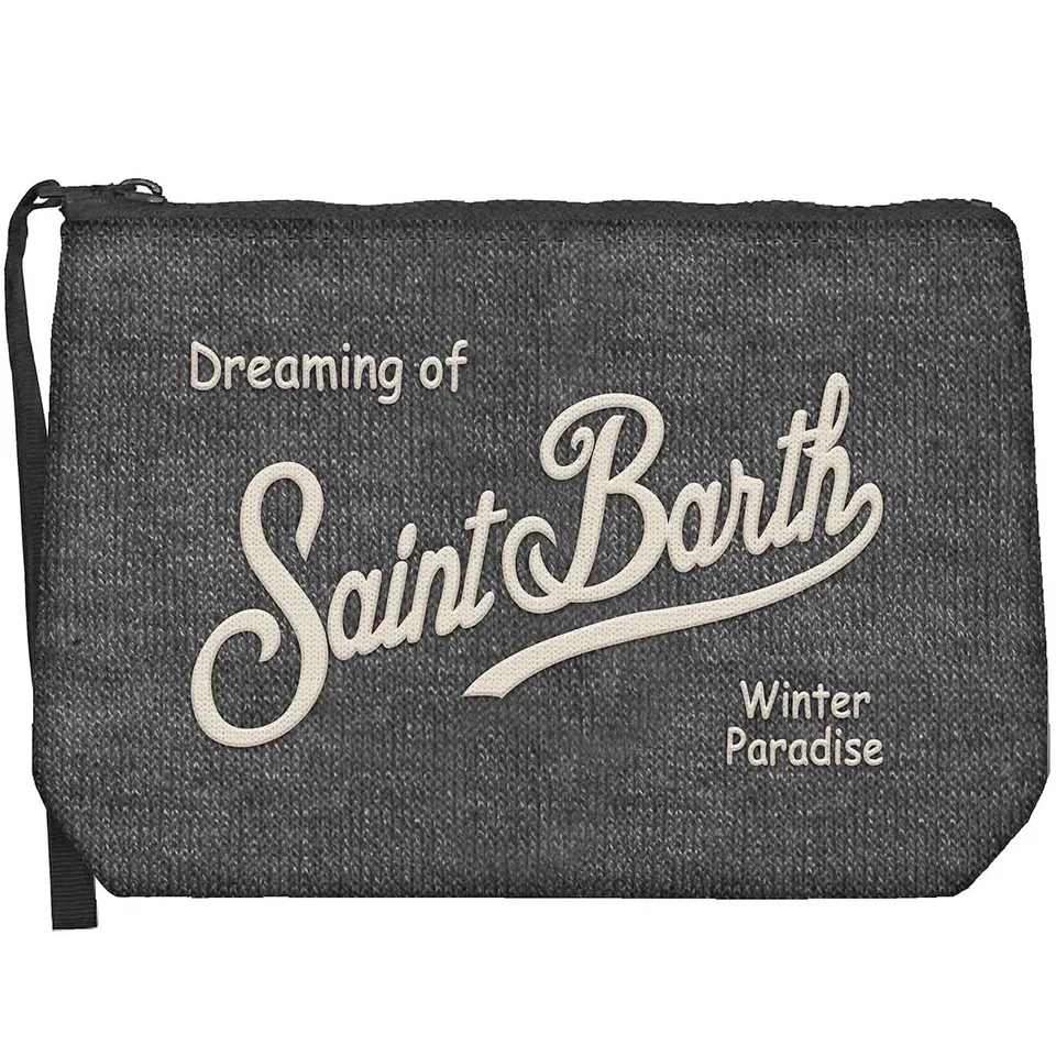 MC2 Saint Barth Aline Wool Pochette Nera Lana