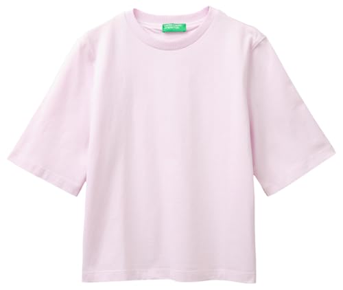 Benetton 3bl0e17g5 T-shirt Donna rosa taglia XS