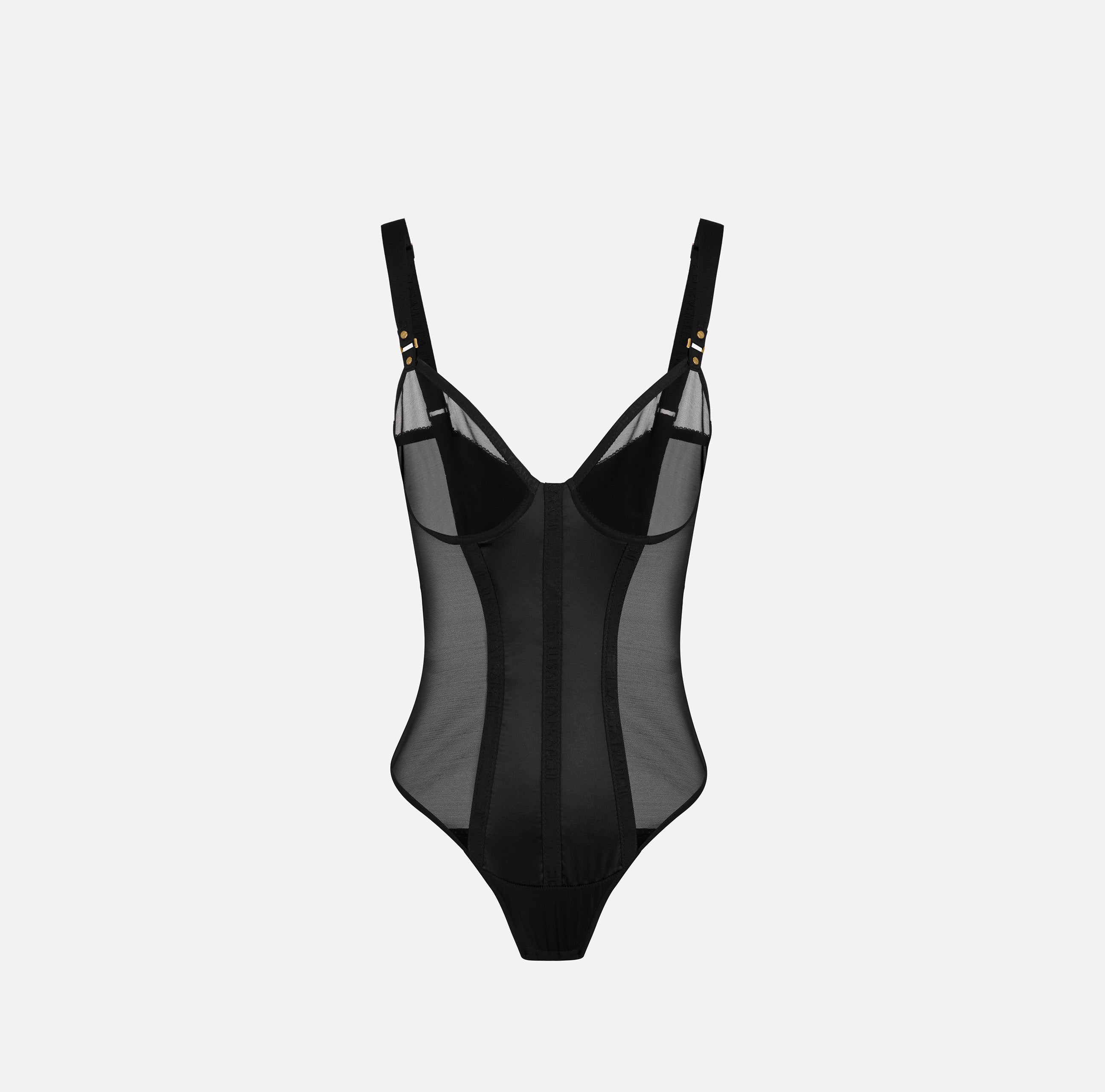 Elisabetta Franchi BO02562E2 body tulle nero taglia 42