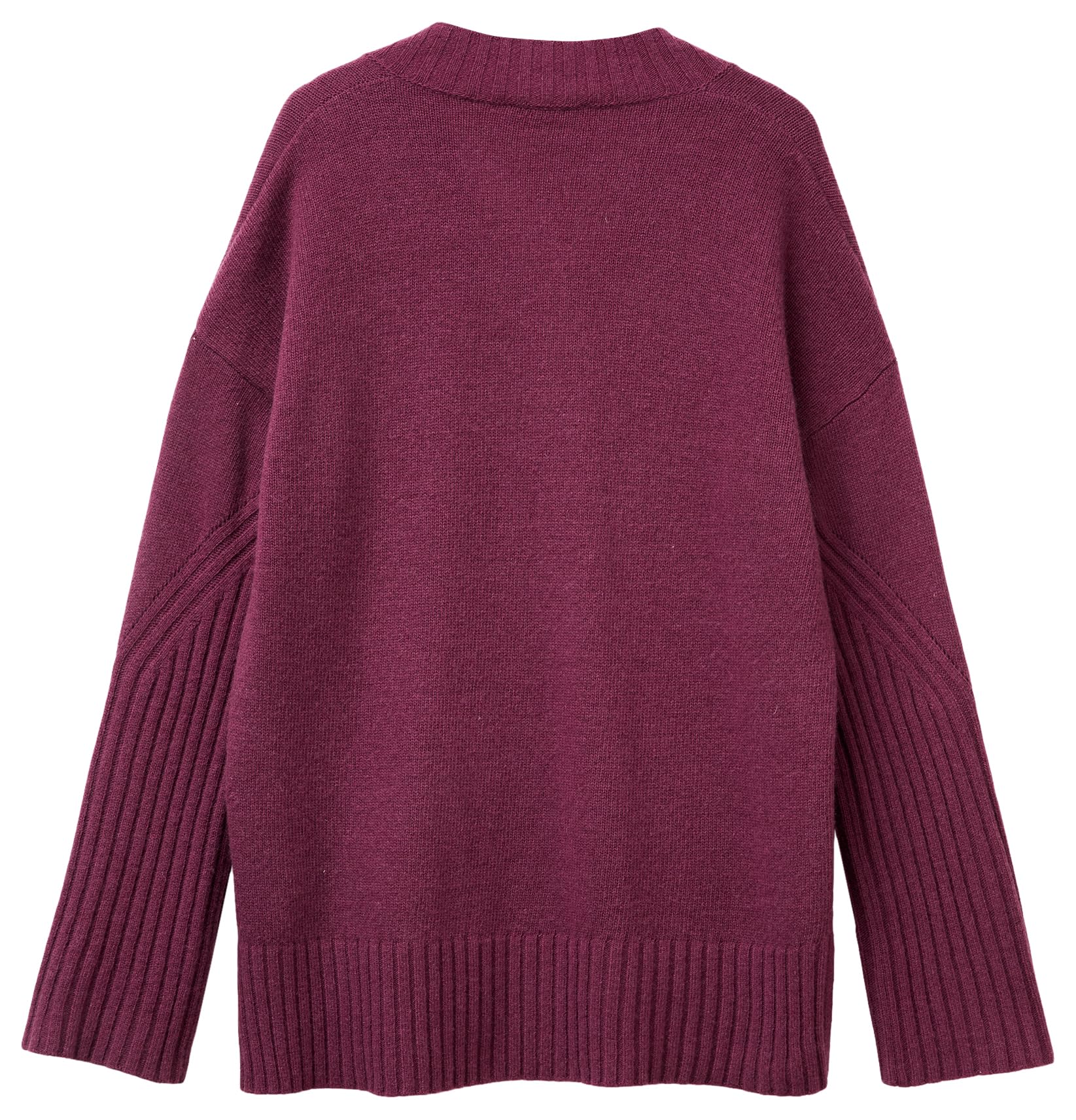 Benetton Maglieria Pullover Over Donna Bianco