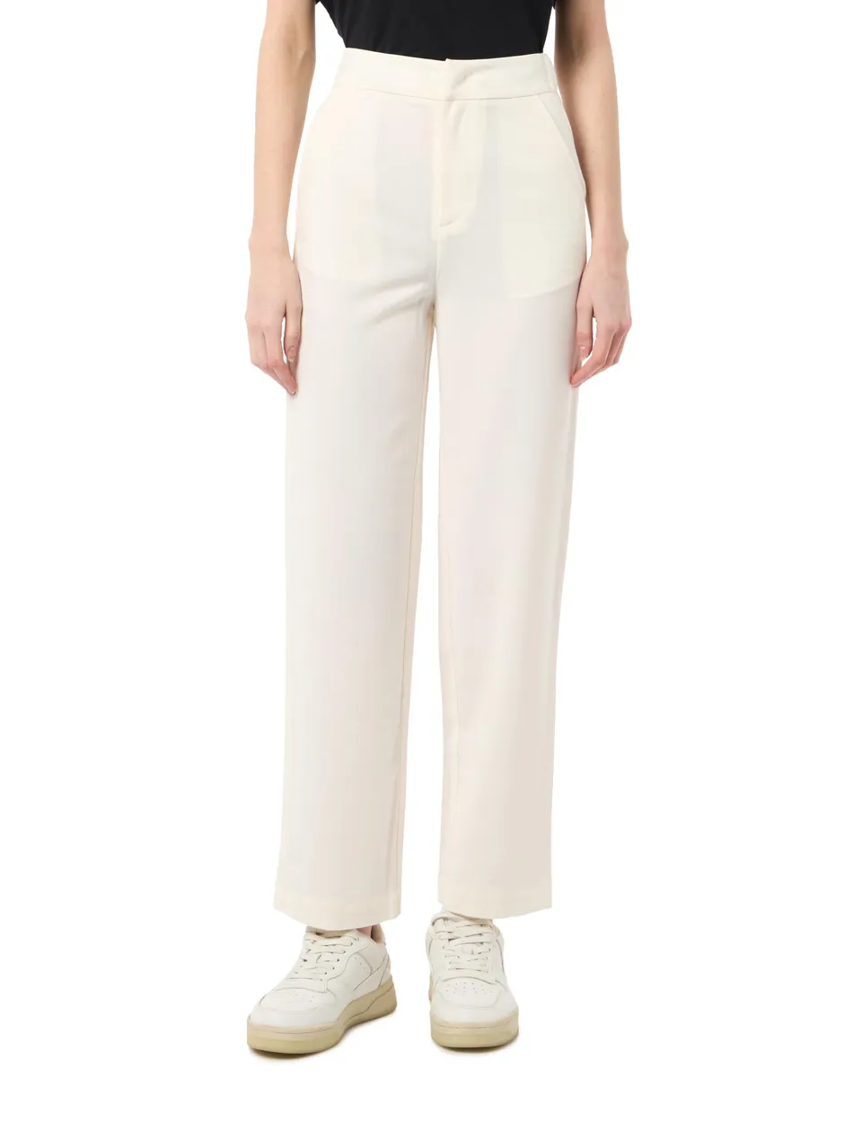 Benetton 4oigdf078 Pantaloni Donna Regular Taglia 36 Stretch
