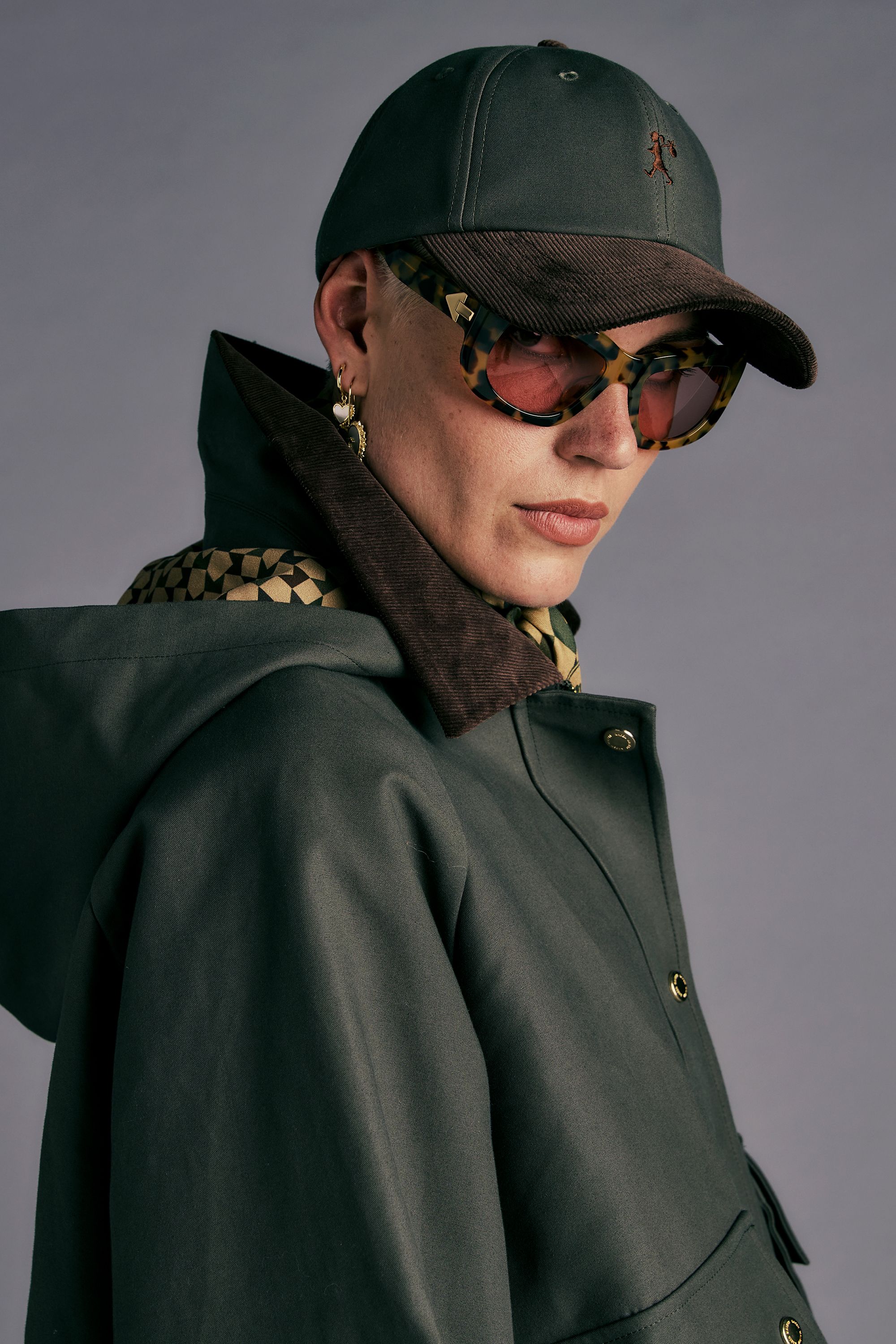 Karen Walker Runaway Girl Cap cappellino olive cotone