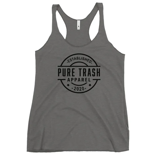Pure Trash Established canotta donna nera logo