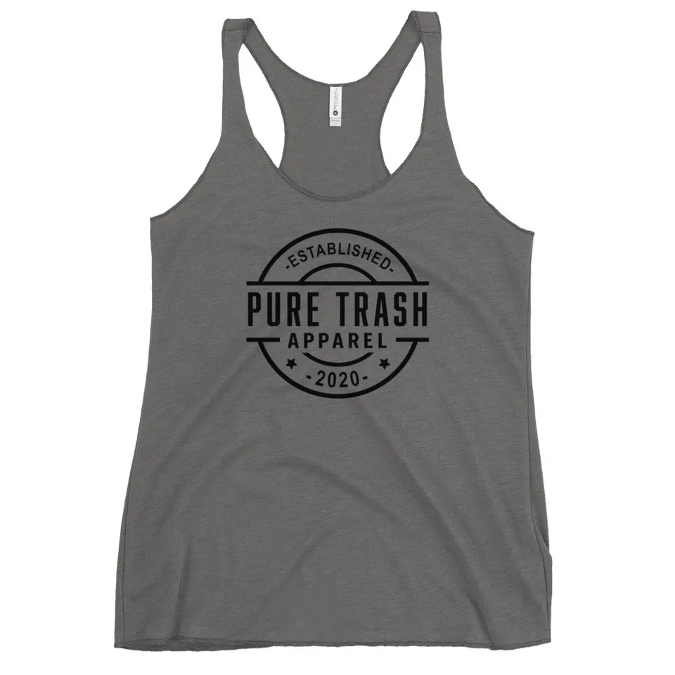 Pure Trash Established canotta donna nera logo