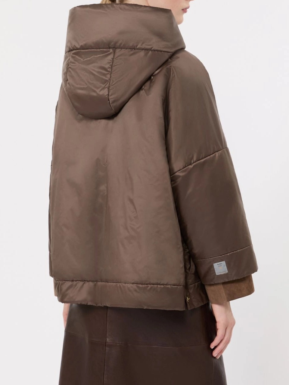 Max Mara The Cube MTCFIORE096 piumino marrone gold over